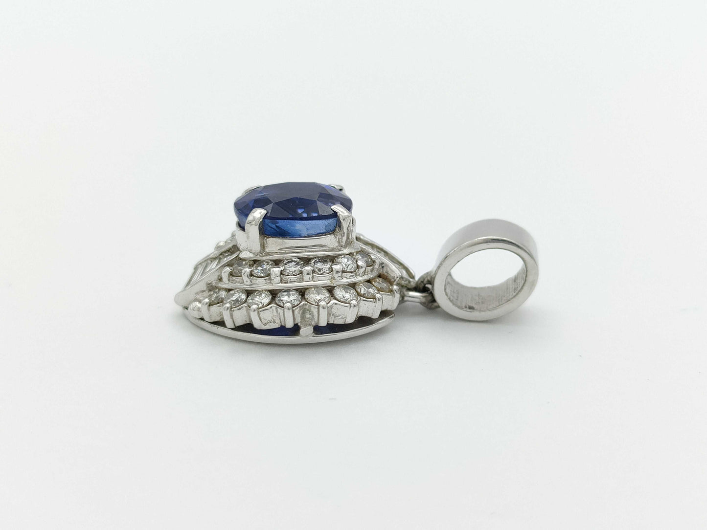 S2.31ct D0.72ct PT900 6.3g Pendant Top