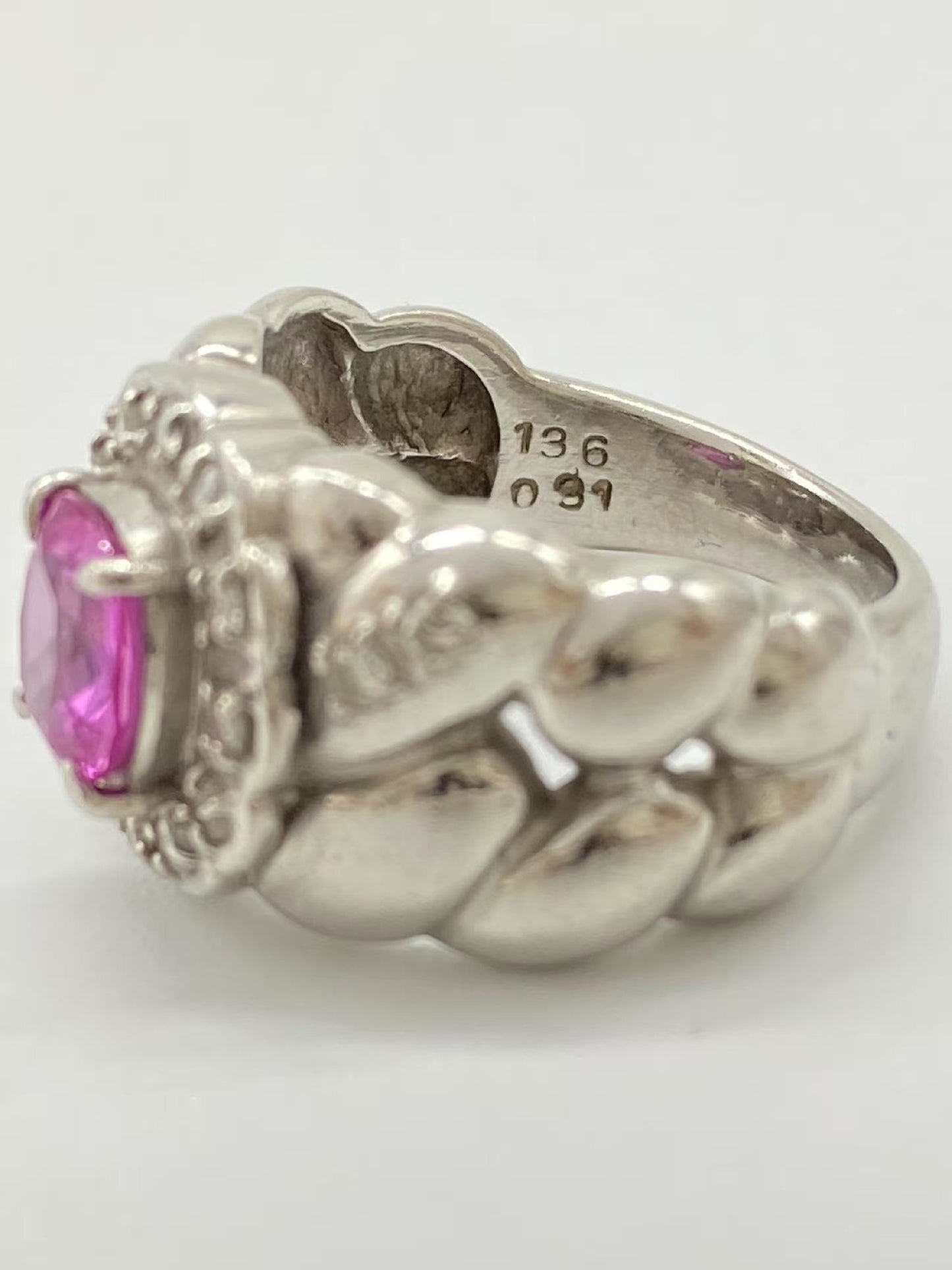 S1.36ct D0.31ct Pt900 12.1g Ring