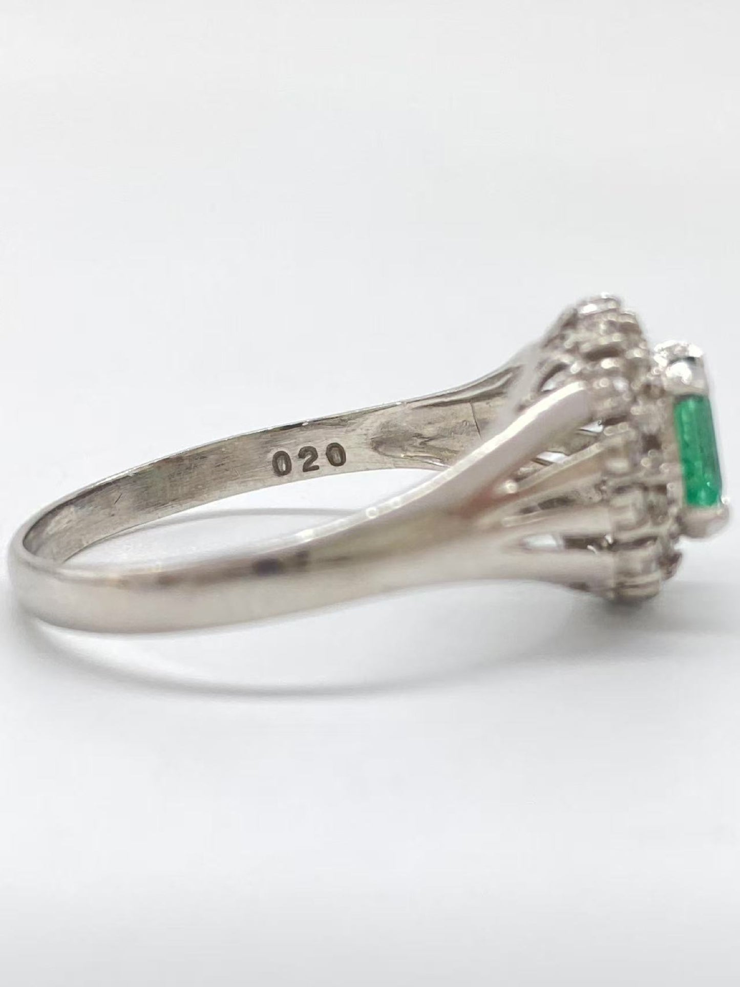 E0.51ct D0.2ct Pt900 4.6g Ring