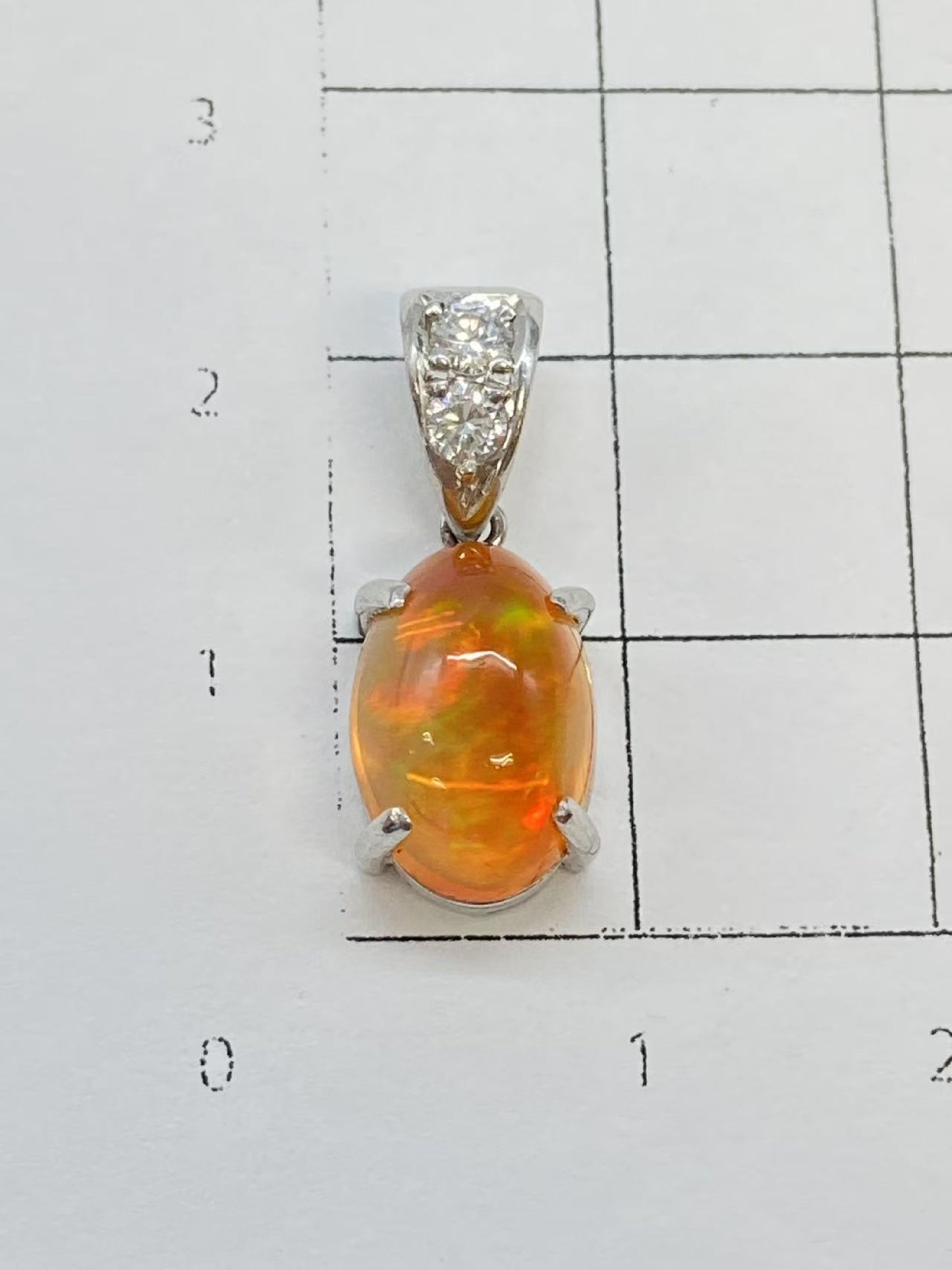 OP 2.81ct D 0.15ct Pt900 3.3g Pendant Top