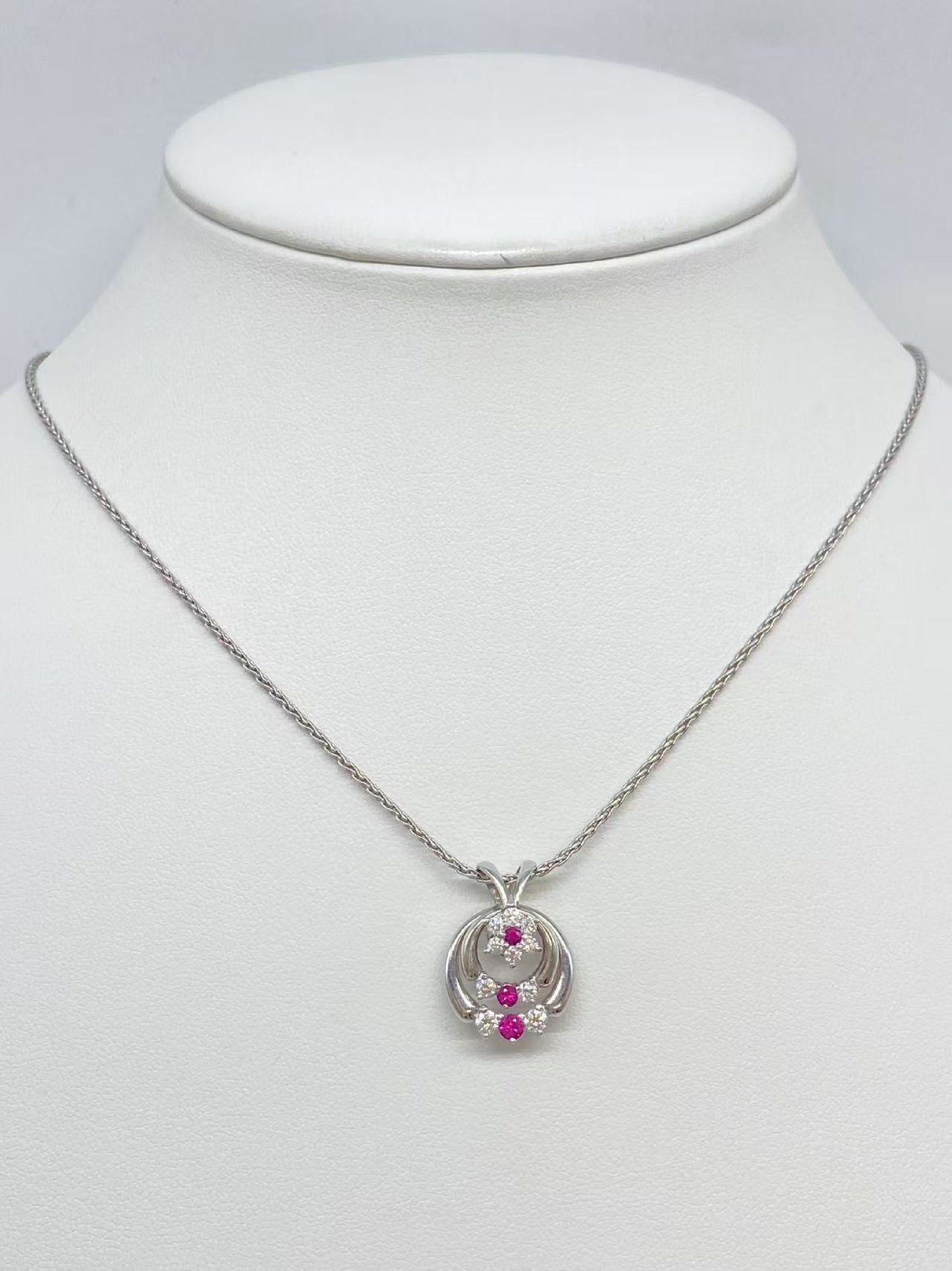 R0.19ct D0.41ct 750 9.7g Necklace