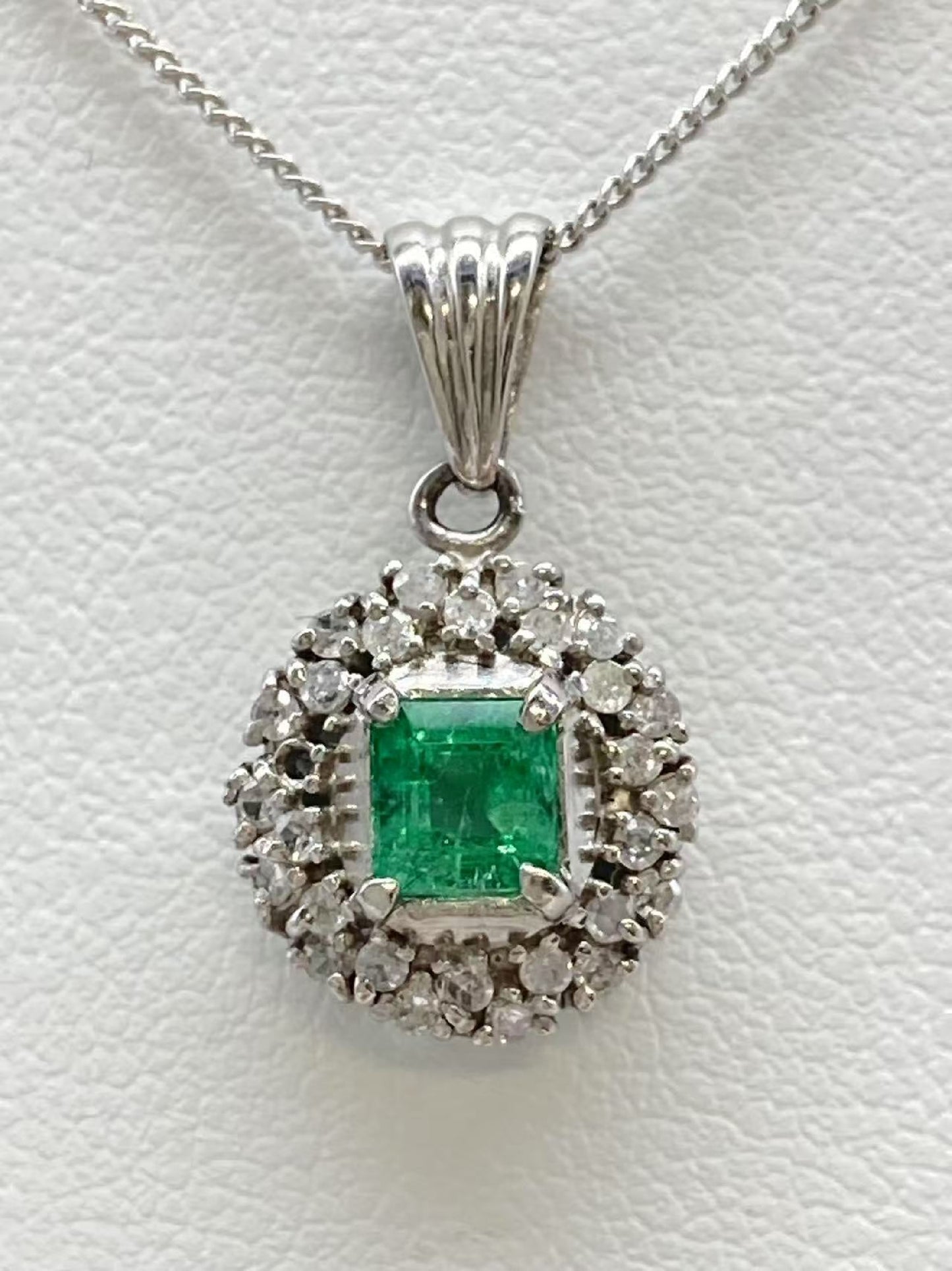 E0.5ct D0.2ct Pt850/Pt900 4.2g Necklace