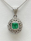 E0.5ct D0.2ct Pt850/Pt900 4.2g Necklace