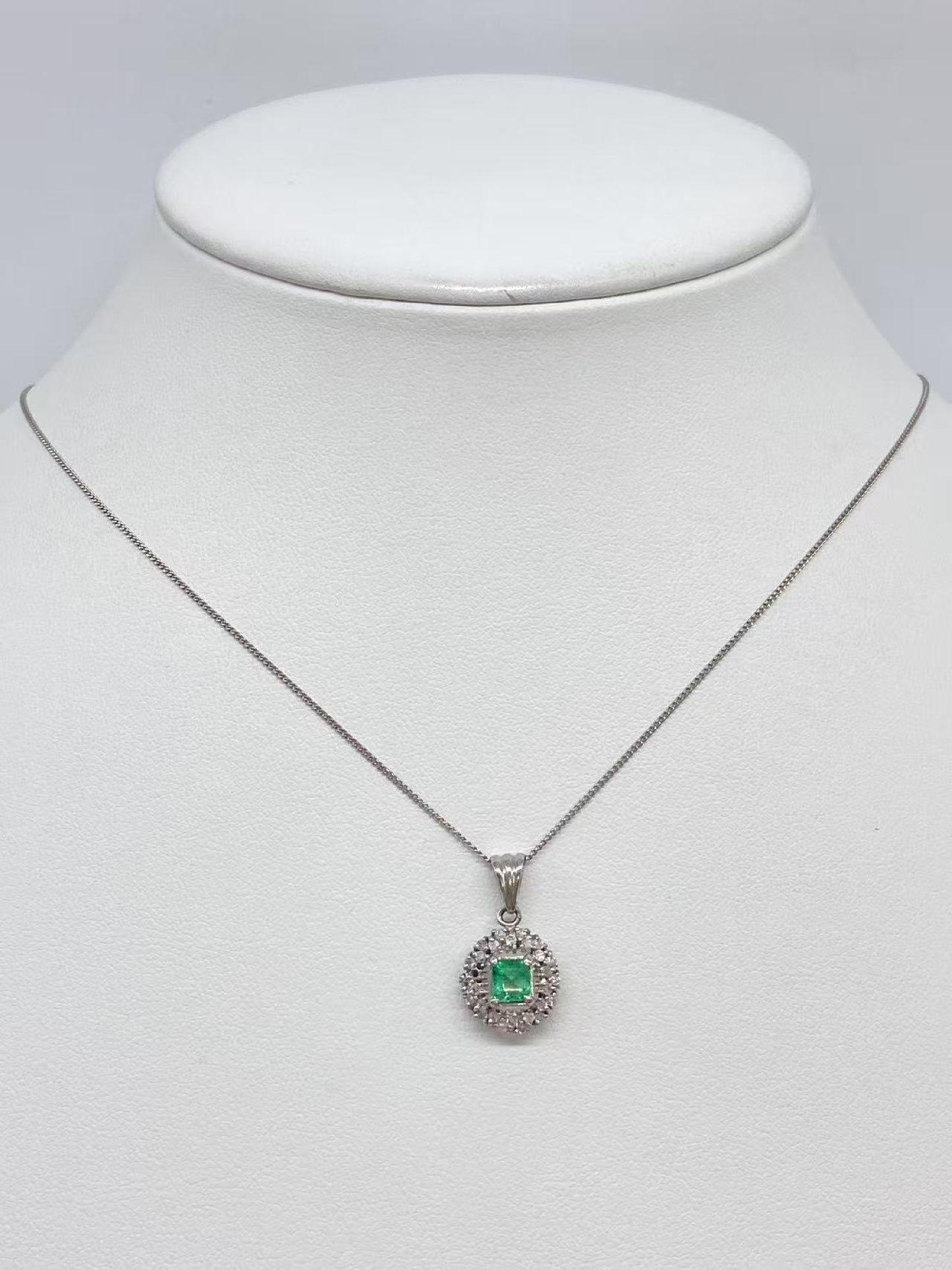 E0.5ct D0.2ct Pt850/Pt900 4.2g Necklace