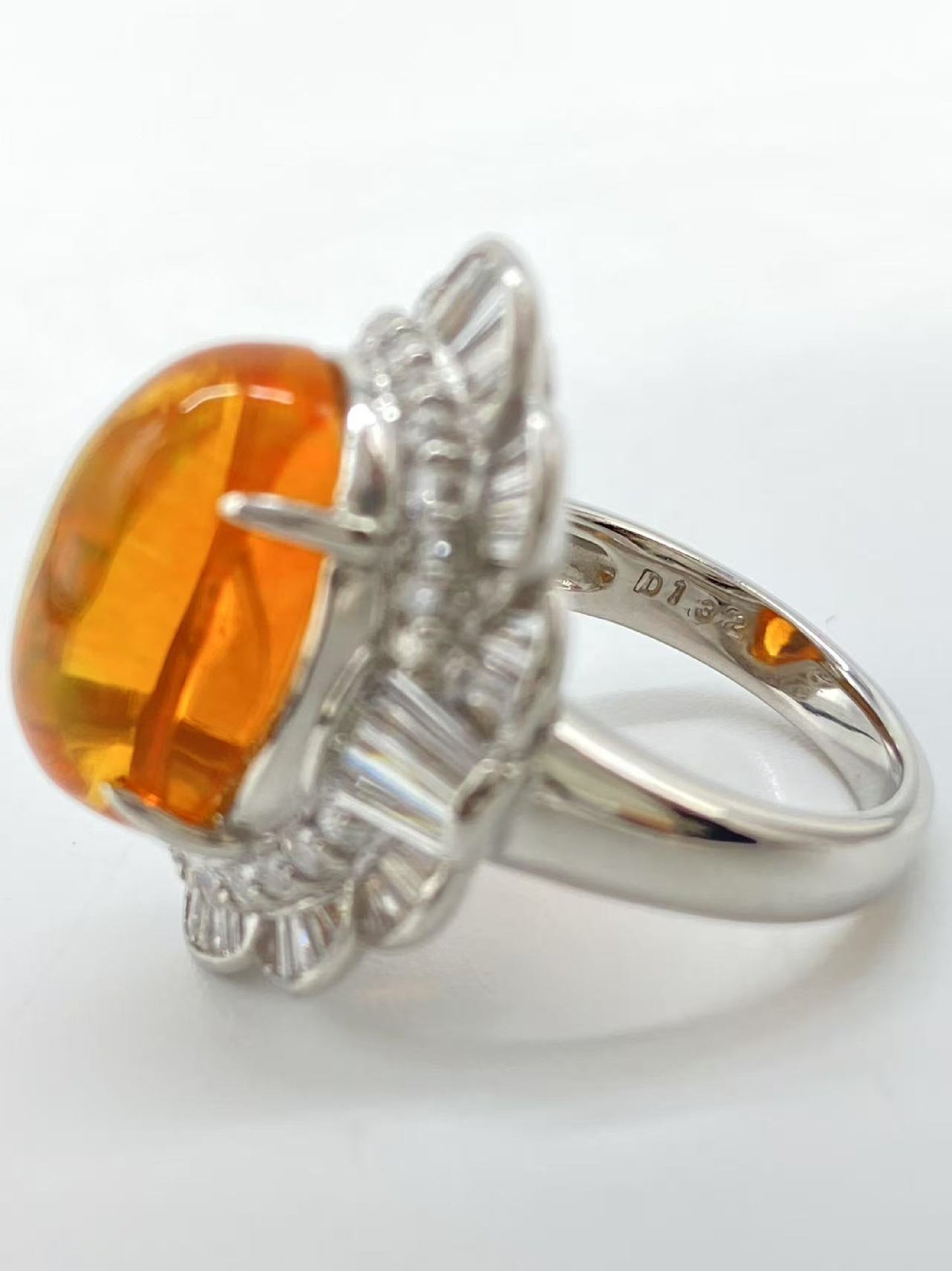 OP6.116ct D1.32ct Pt900 12.2g Ring