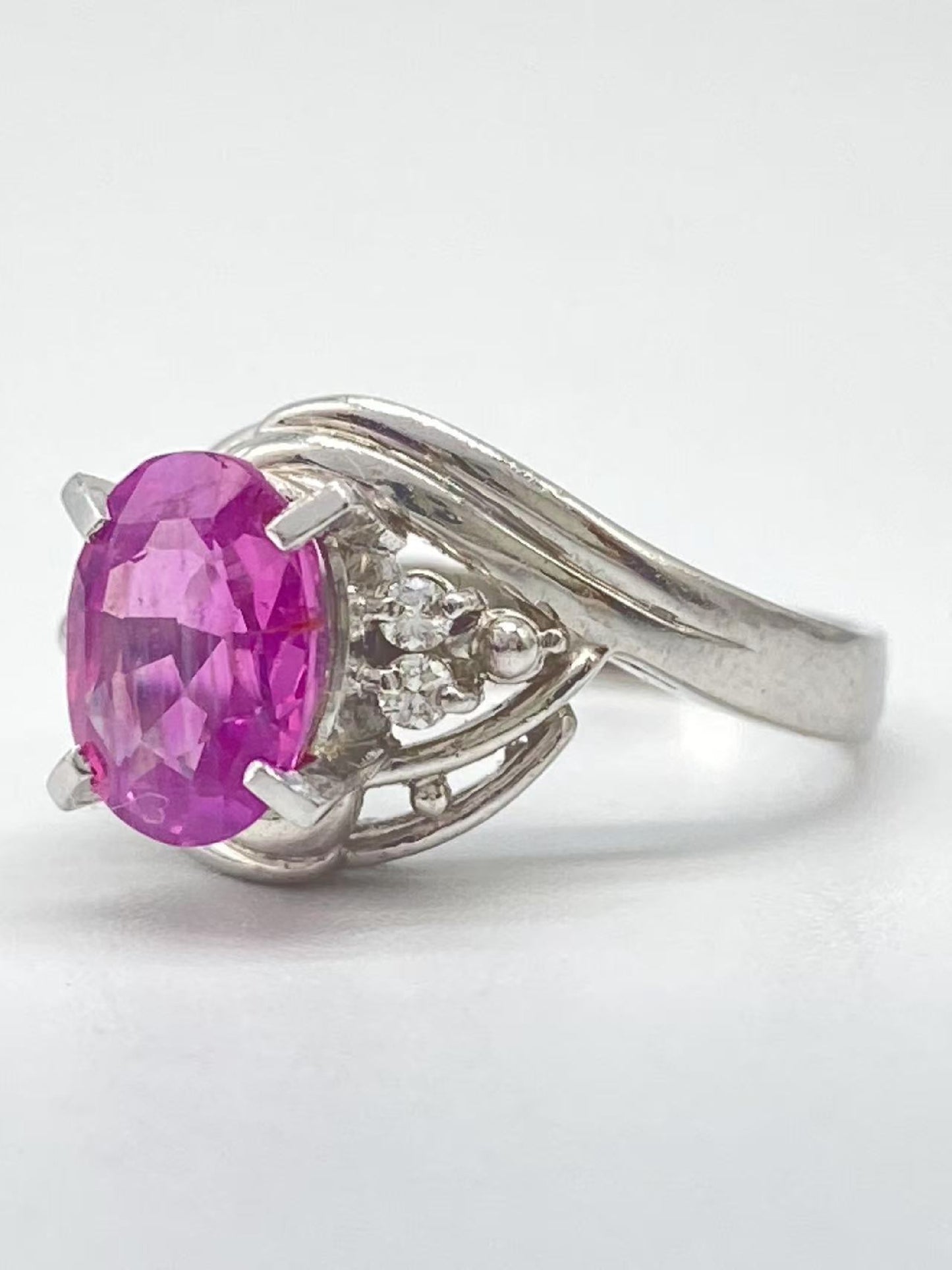 PS1.65ct D0.06ct Pt900 5.4g Ring