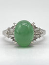 Jade 5.01ct D0.44ct PT900 7.9g Ring