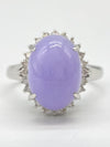 Jadeite 8.48ct D0.42ct Pt900 9.1g Ring