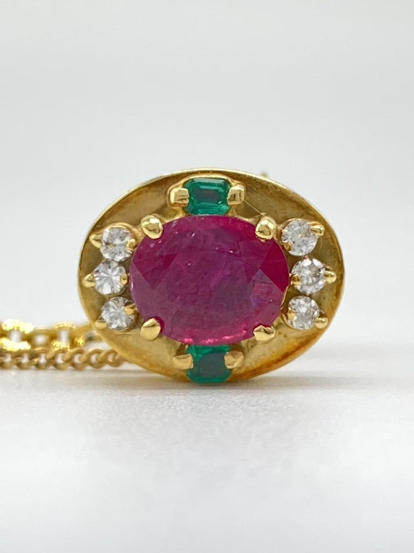 R1.04ct E0.07ct D0.11ct K18 3.1g Brooch