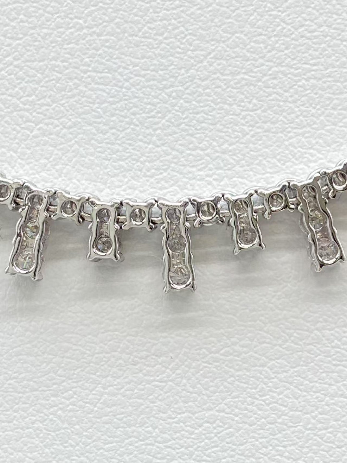 D4.0ct K18WG 16.7g Necklace