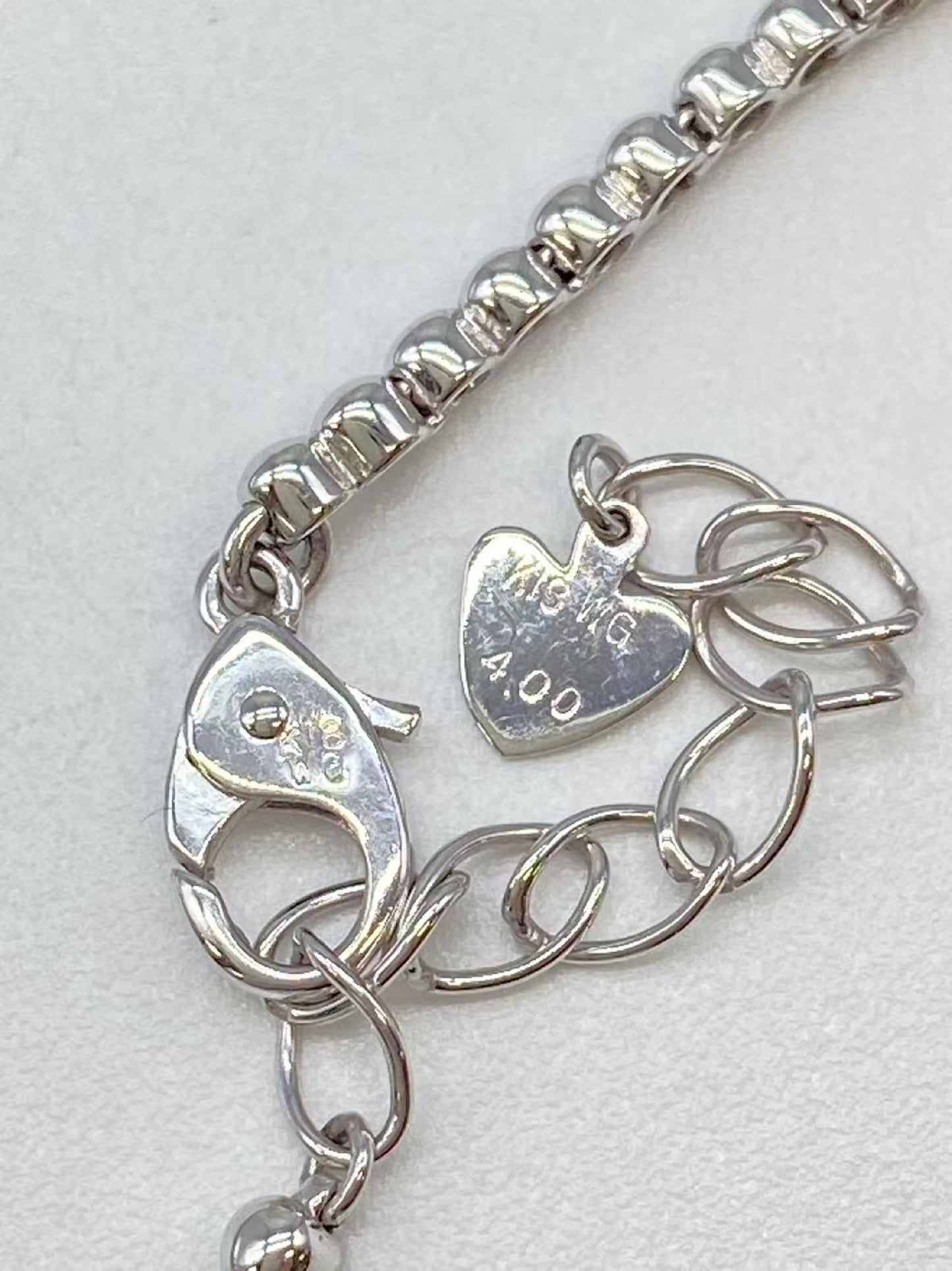 D4.0ct K18WG 16.7g Necklace