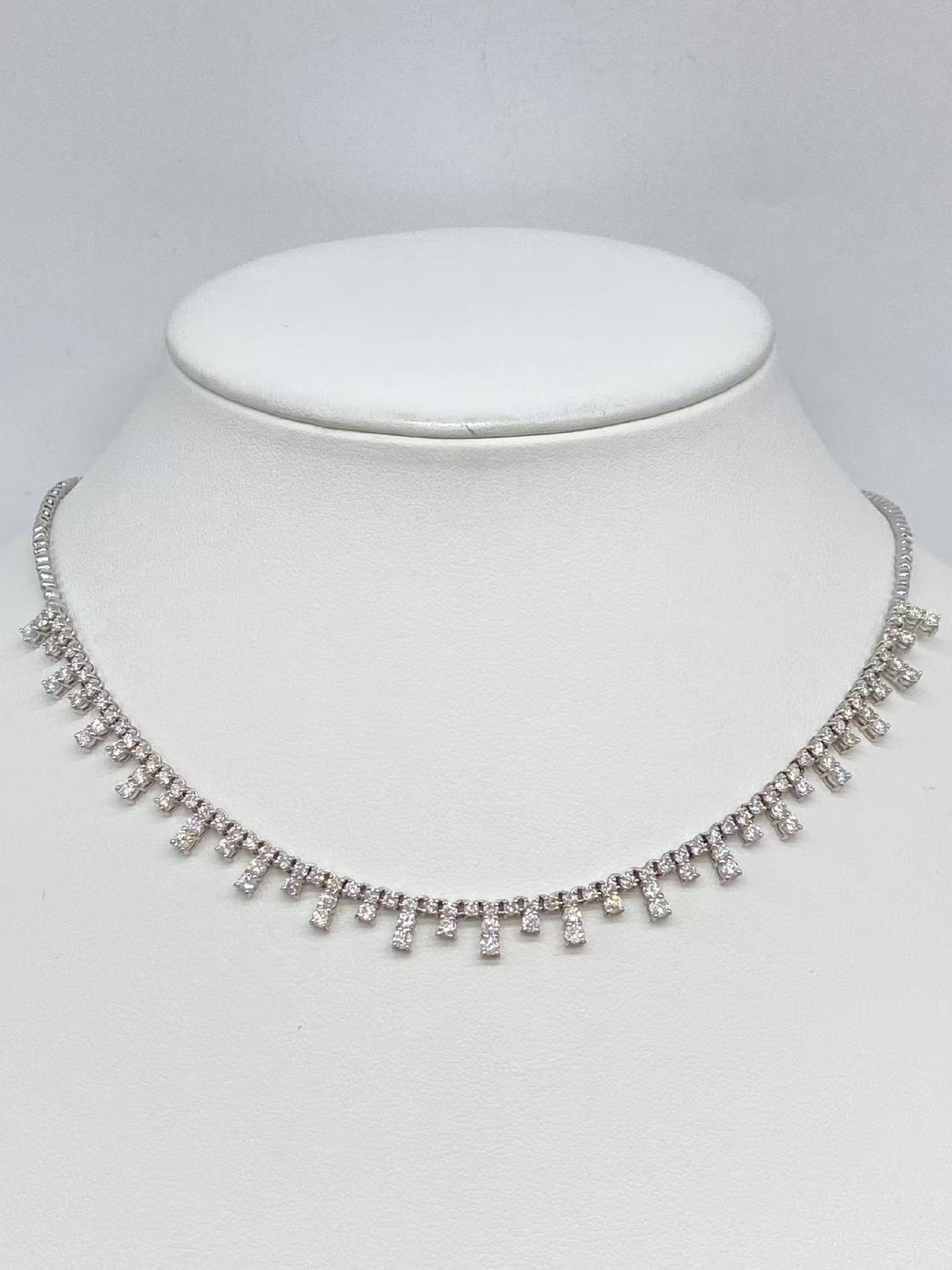 D4.0ct K18WG 16.7g Necklace