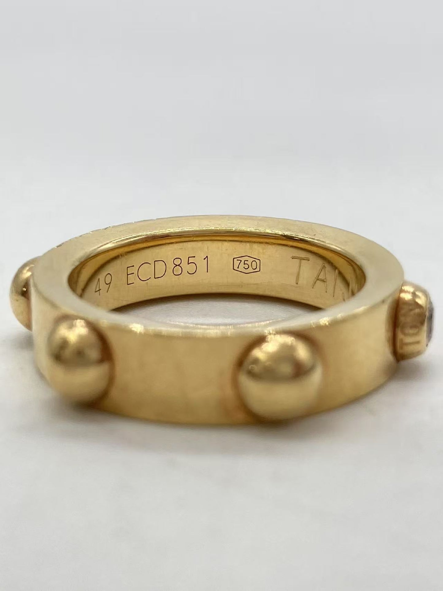LOUIS VUITTON Petite Bourg Crew #49 1PD 750 9.9g Ring