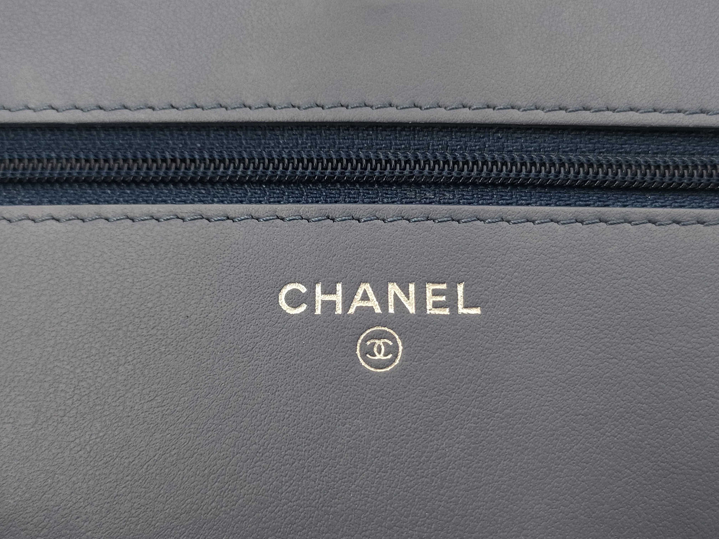 CHANEL CHANEL Matelasse Camellia Denim Chain Shoulder Wallet Bag
