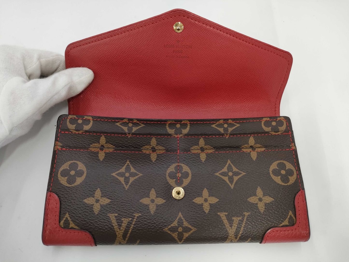 LOUIS VUITTON Monogram Portefeuille Sarah Retiro M61184 Long Wallet
