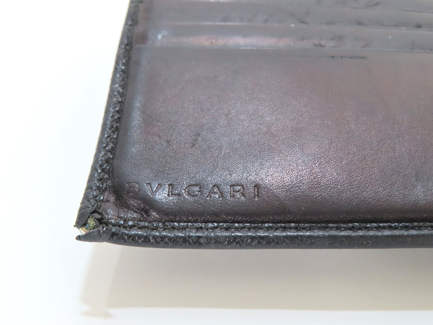 BVLGARI Bulgari Leather Bifold Wallet Black