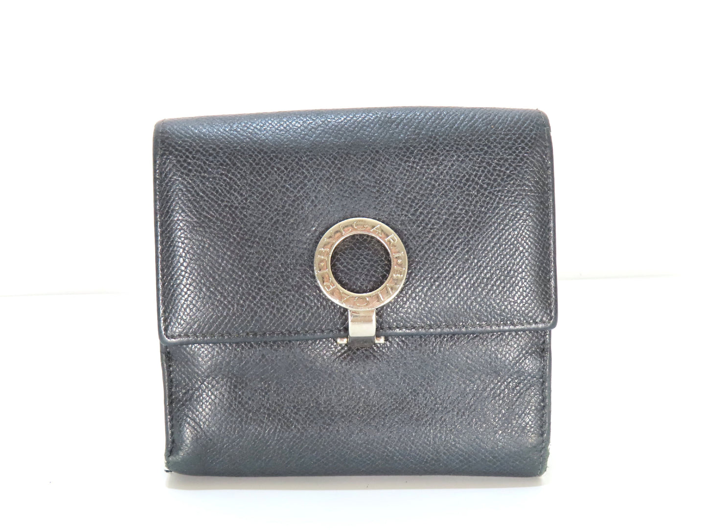 BVLGARI Bulgari Leather Bifold Wallet Black