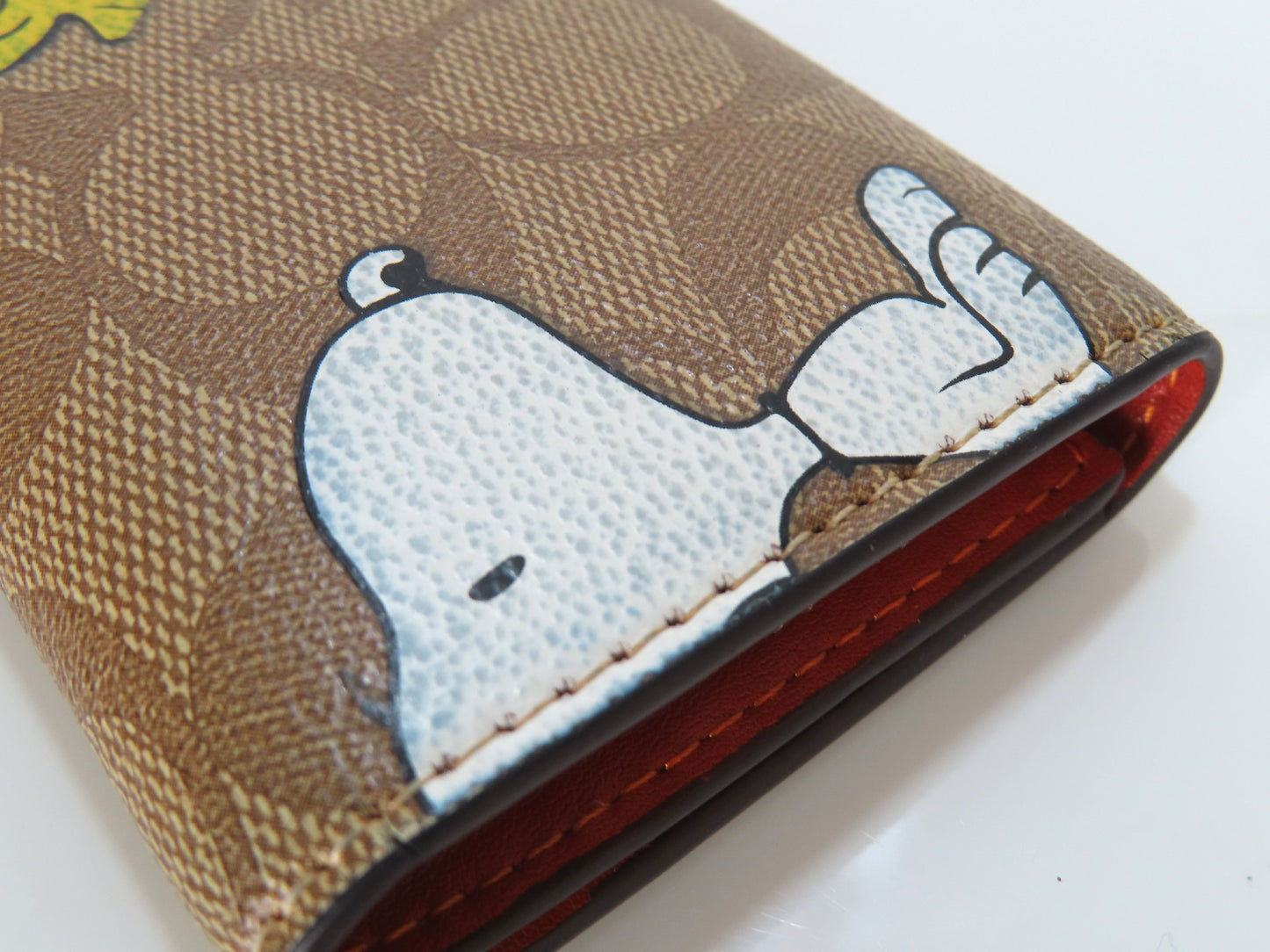 COACH Signature Snoopy PVC 5-Key Case, Brown