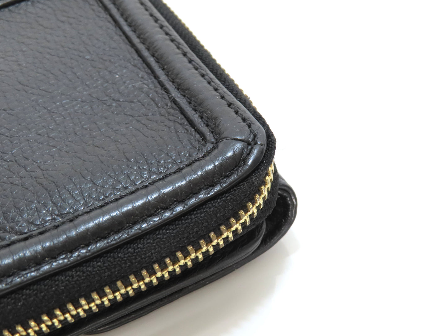 Tory Burch Logo Leather Tri-fold Wallet Black