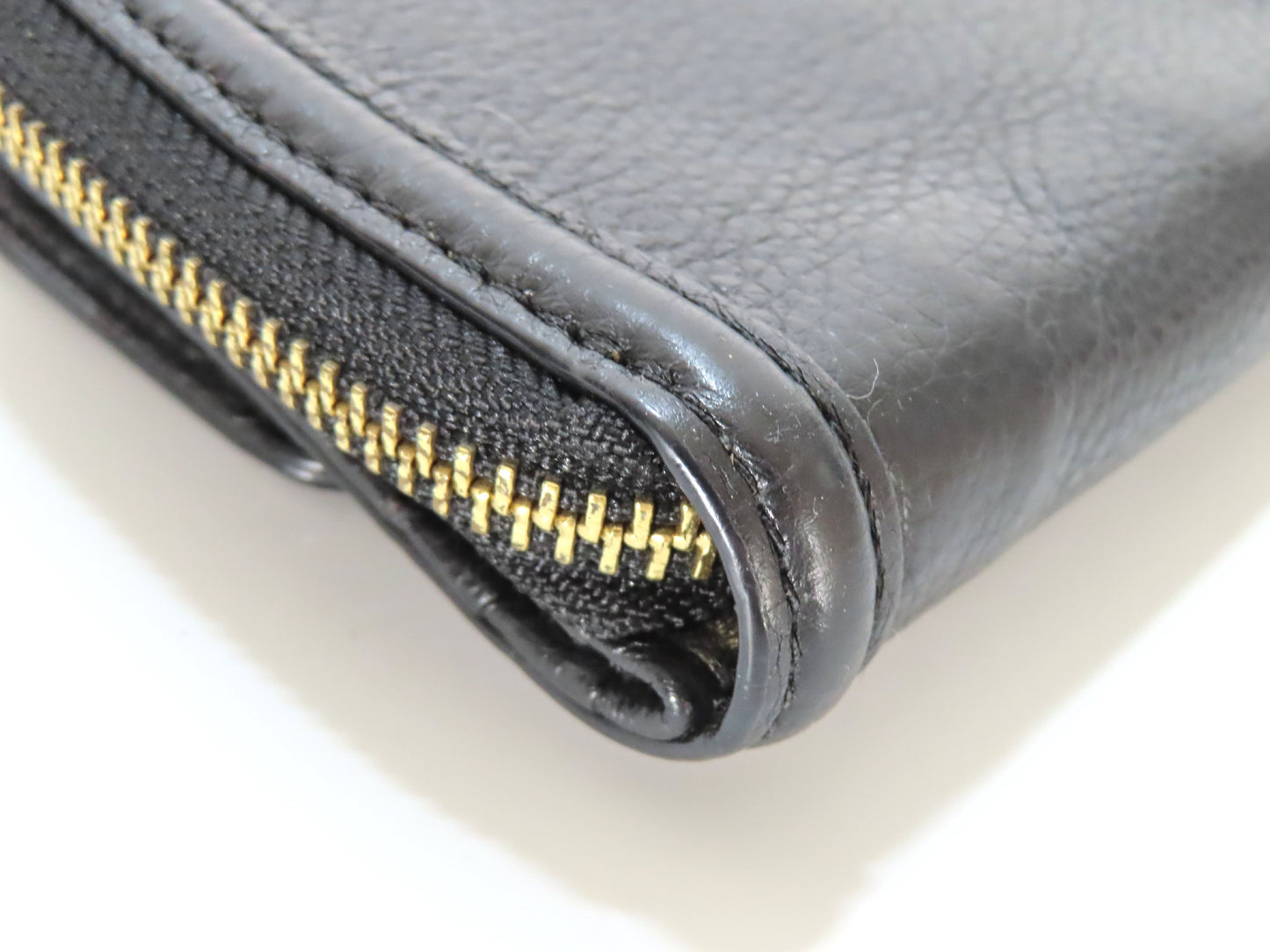 Tory Burch Logo Leather Tri-fold Wallet Black