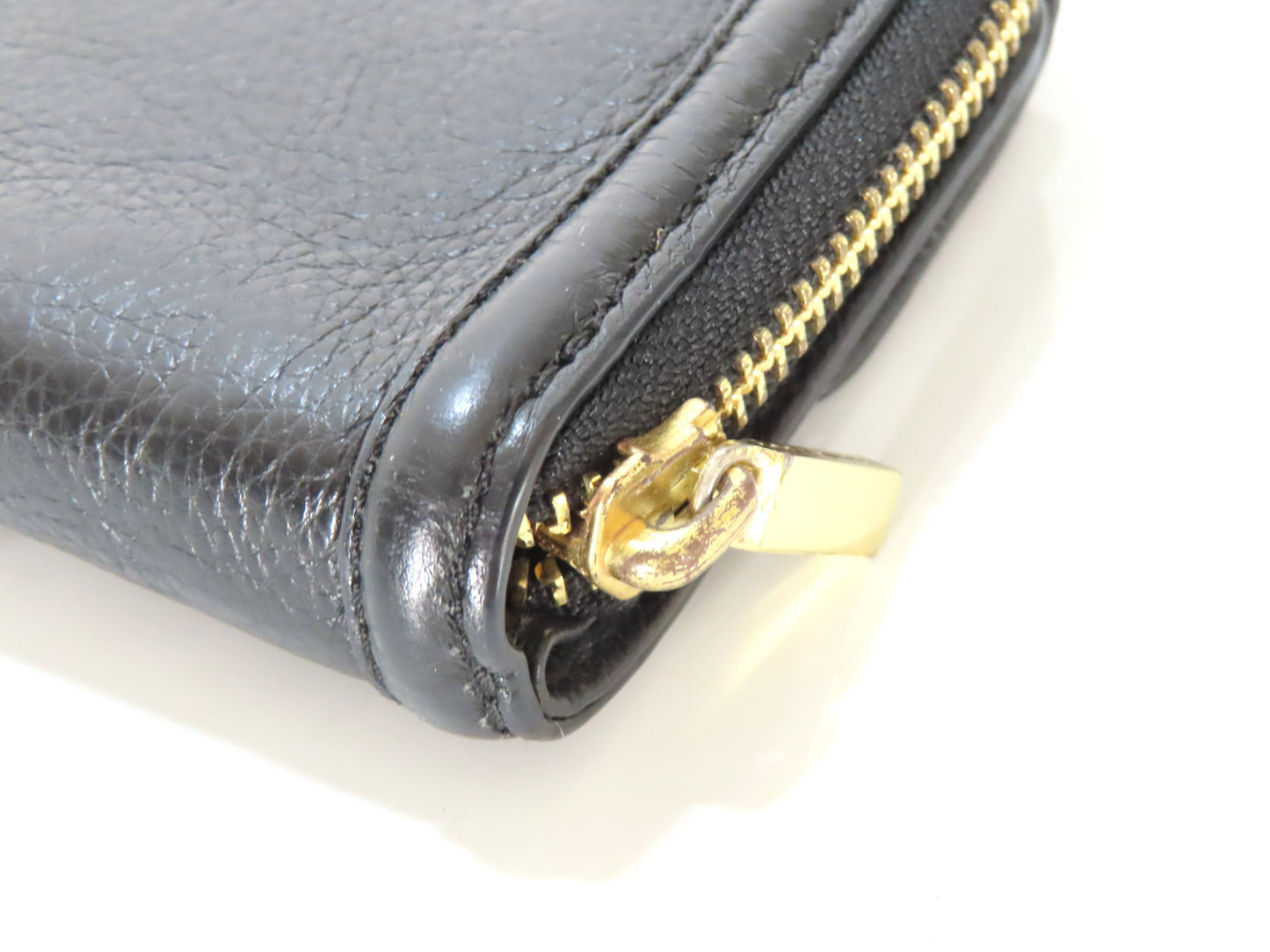 Tory Burch Logo Leather Tri-fold Wallet Black