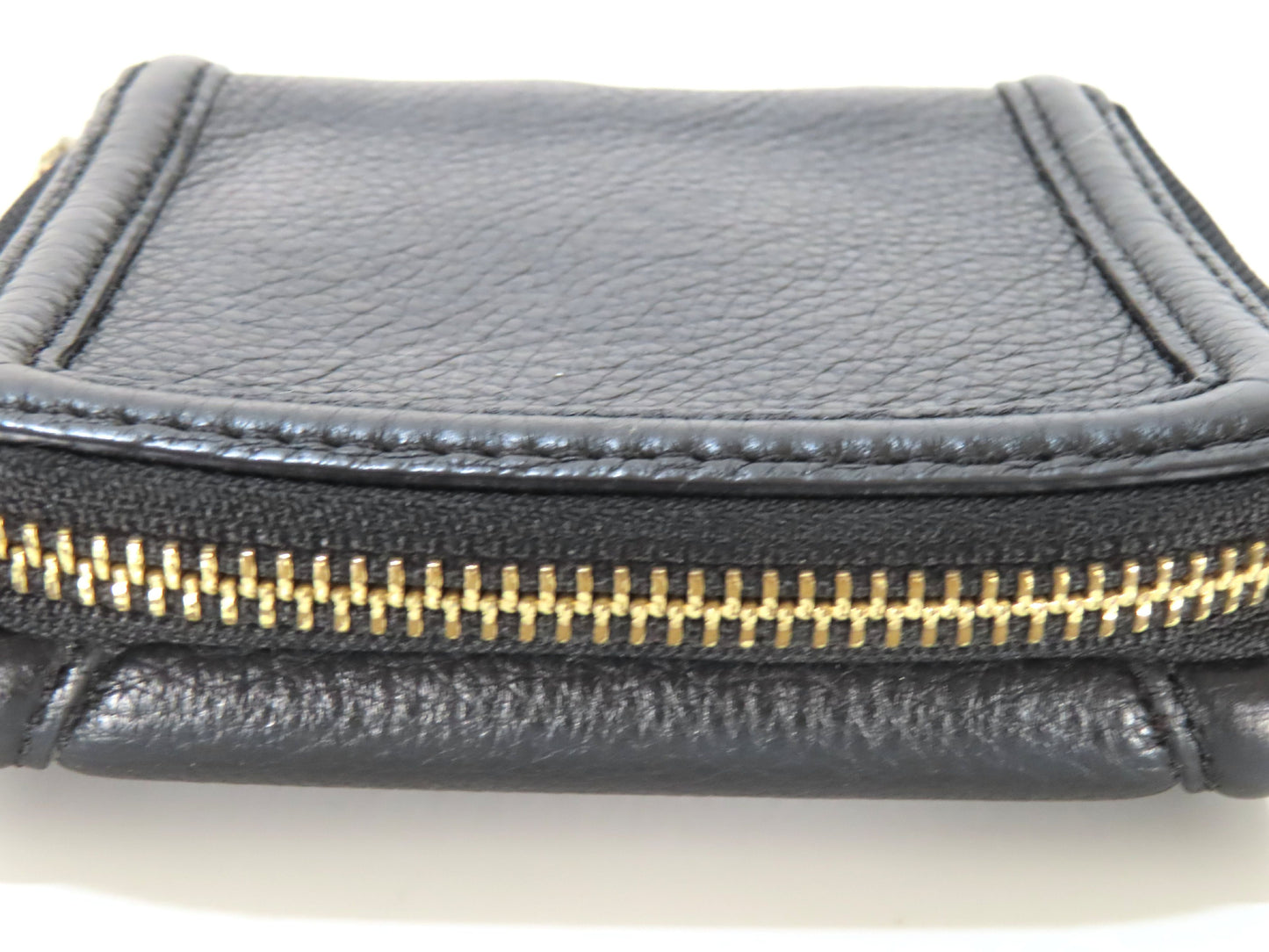 Tory Burch Logo Leather Tri-fold Wallet Black