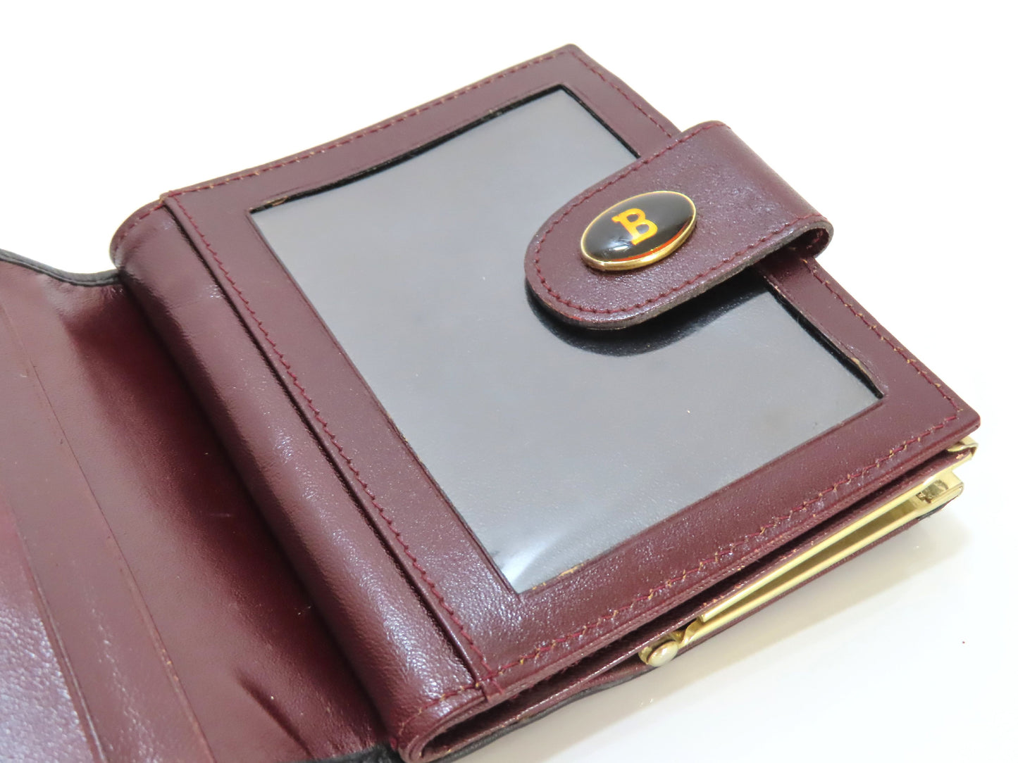 BALLY Leather Bifold Wallet, Bordeaux