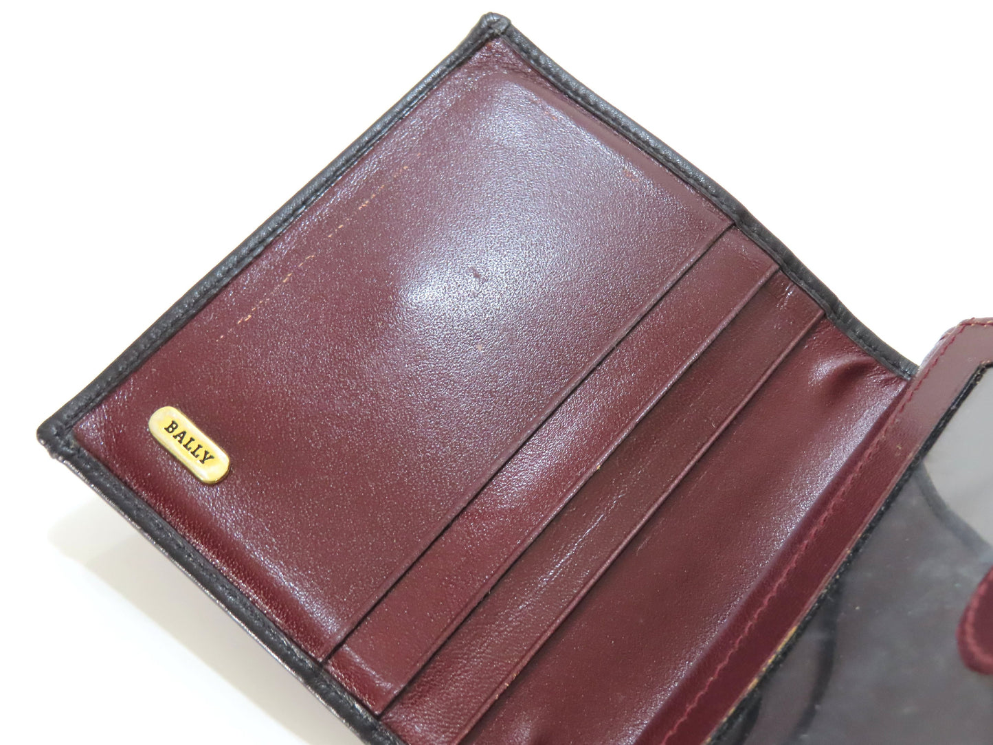BALLY Leather Bifold Wallet, Bordeaux