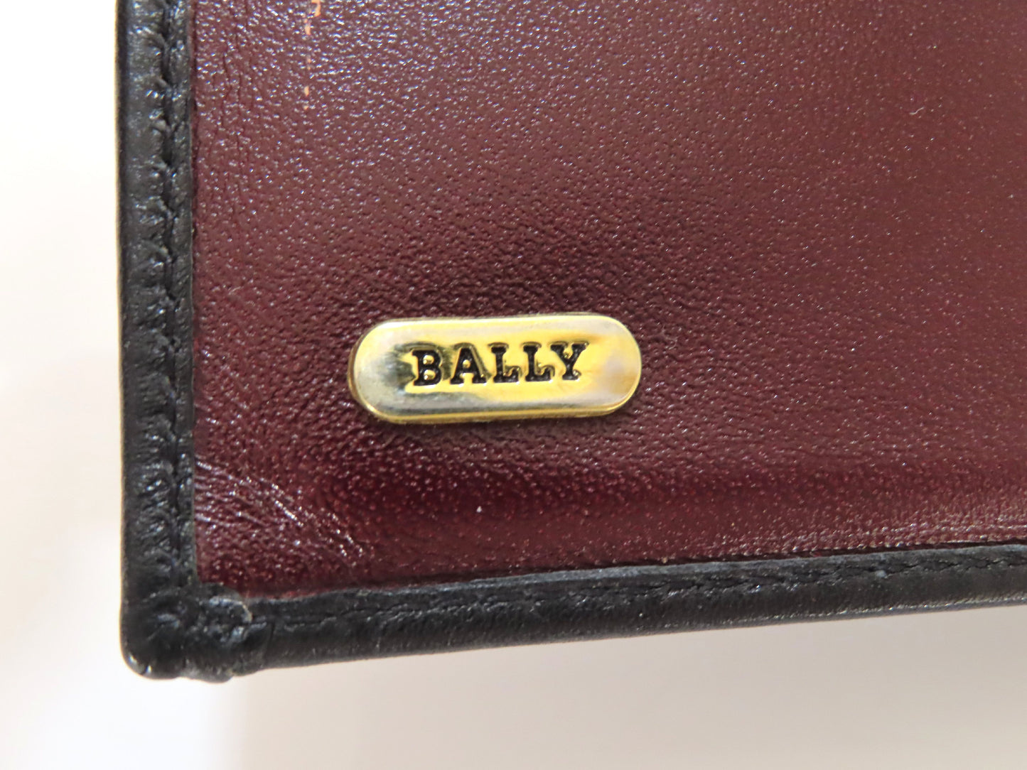 BALLY Leather Bifold Wallet, Bordeaux