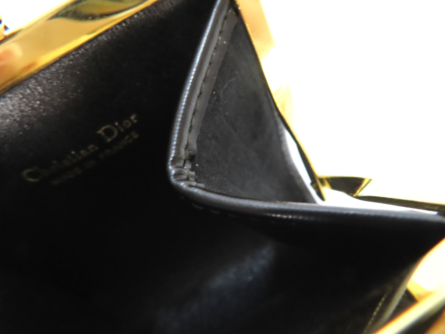 Christian Dior Trotter Nylon Canvas Clasp Wallet, Black