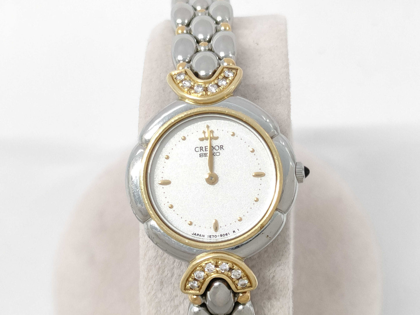 SEIKO Credor 1E70-2050 830003 QZ Women's Watch, Not Working, No Operational Guarantee