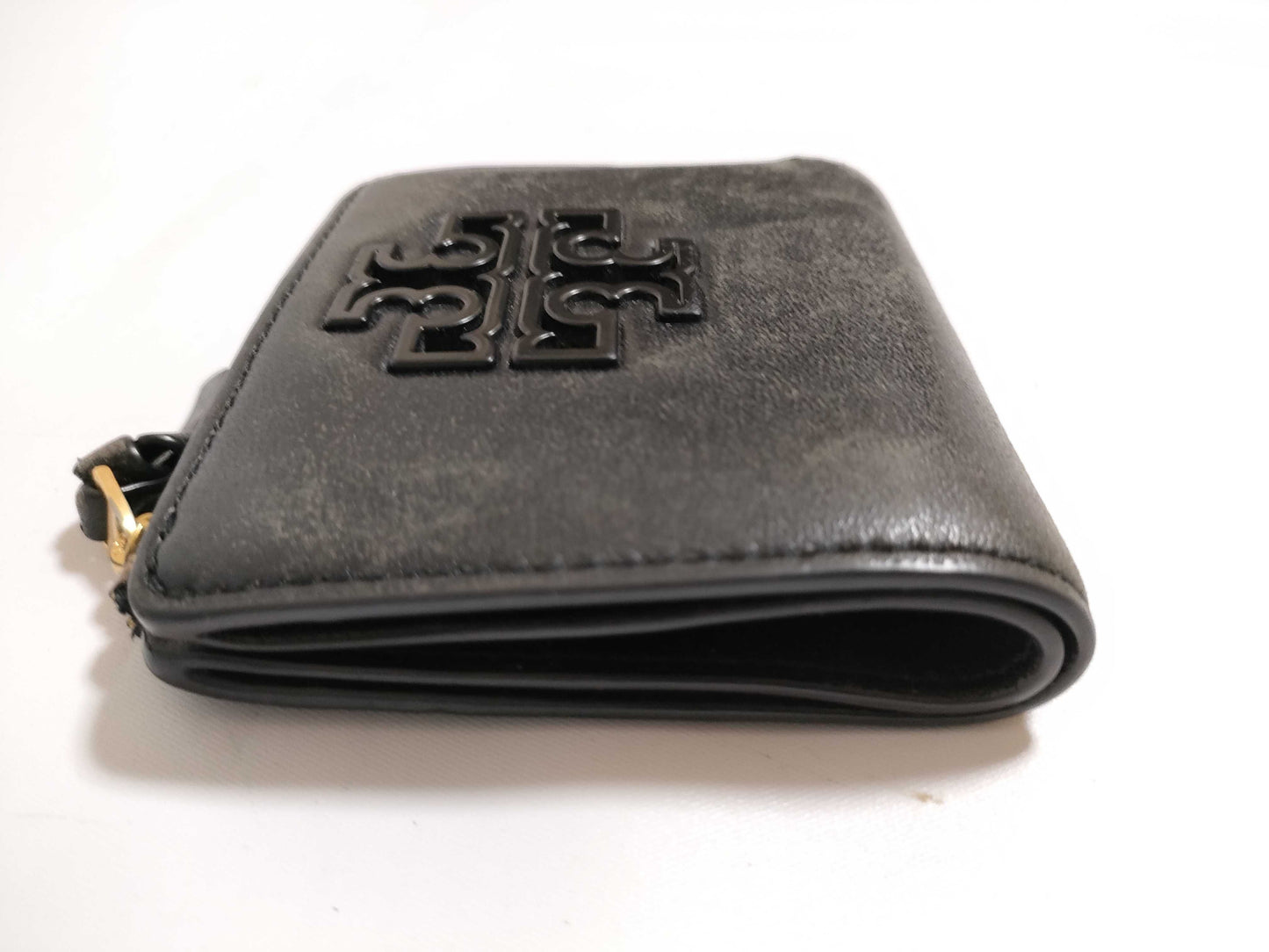 Tory Burch Logo Leather Bifold Wallet Black