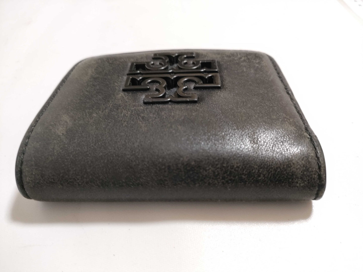 Tory Burch Logo Leather Bifold Wallet Black