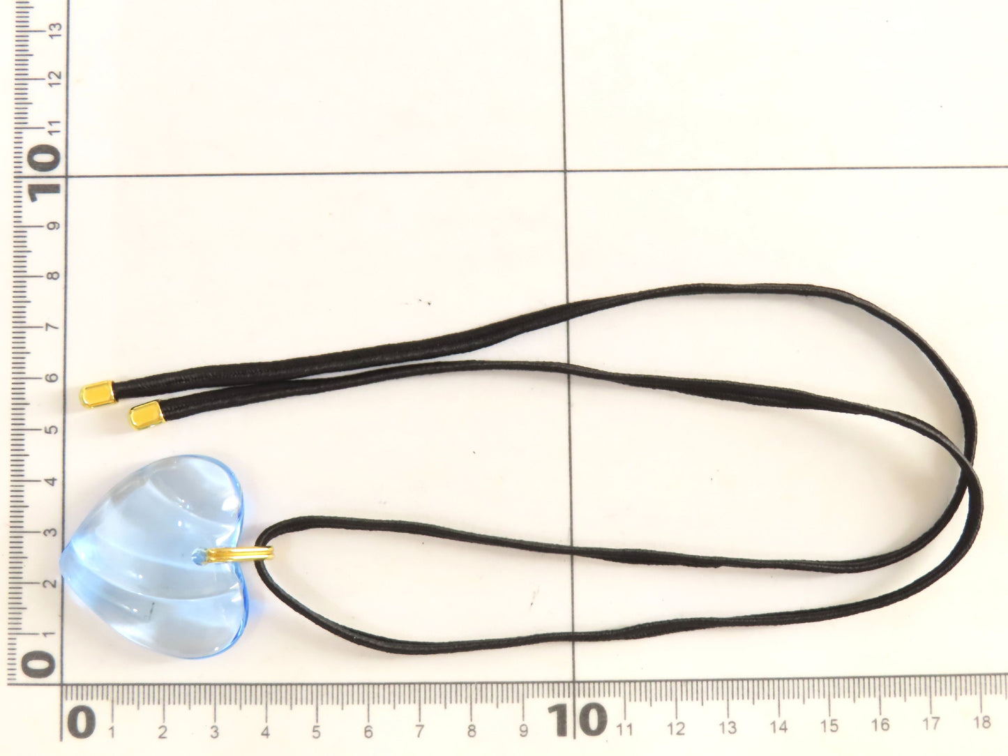 Baccarat Crystal Necklace with Cord and GP, Blue and Black