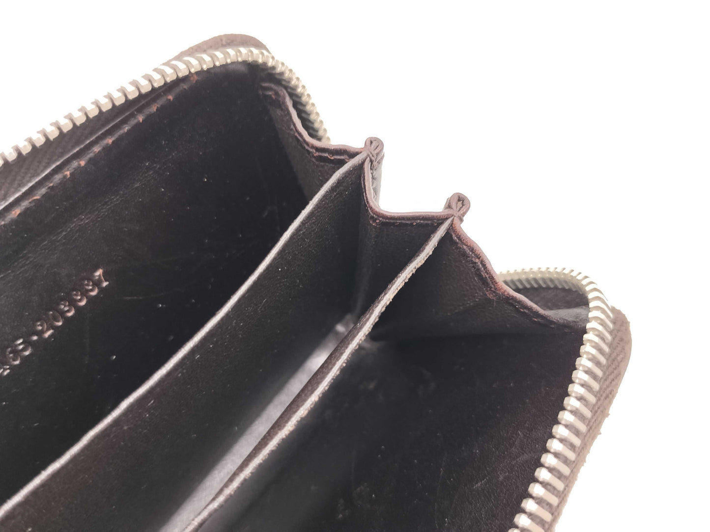 GUCCI GG Leather Zip-Around Coin Case 250465/203887 Brown