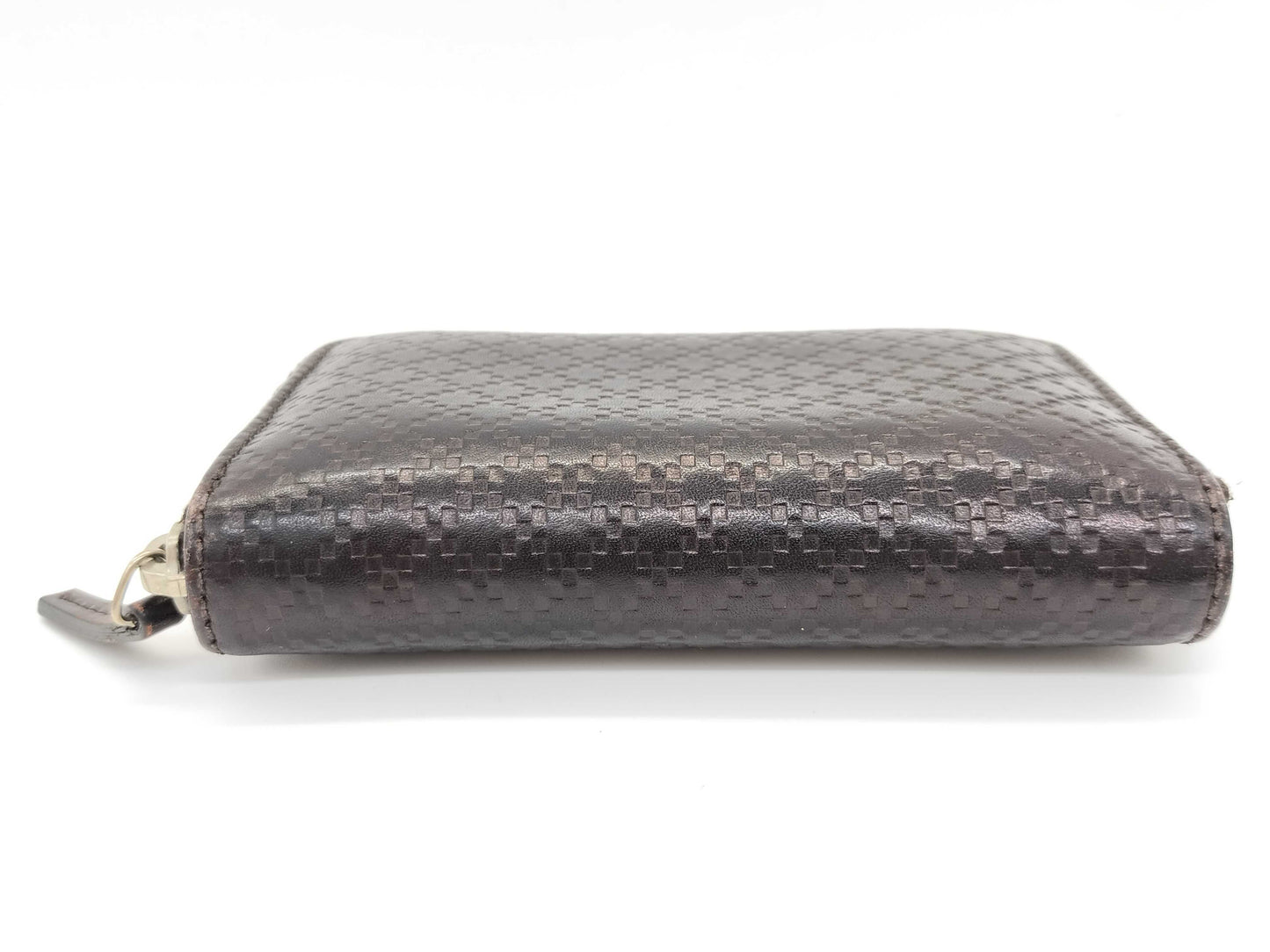 GUCCI GG Leather Zip-Around Coin Case 250465/203887 Brown