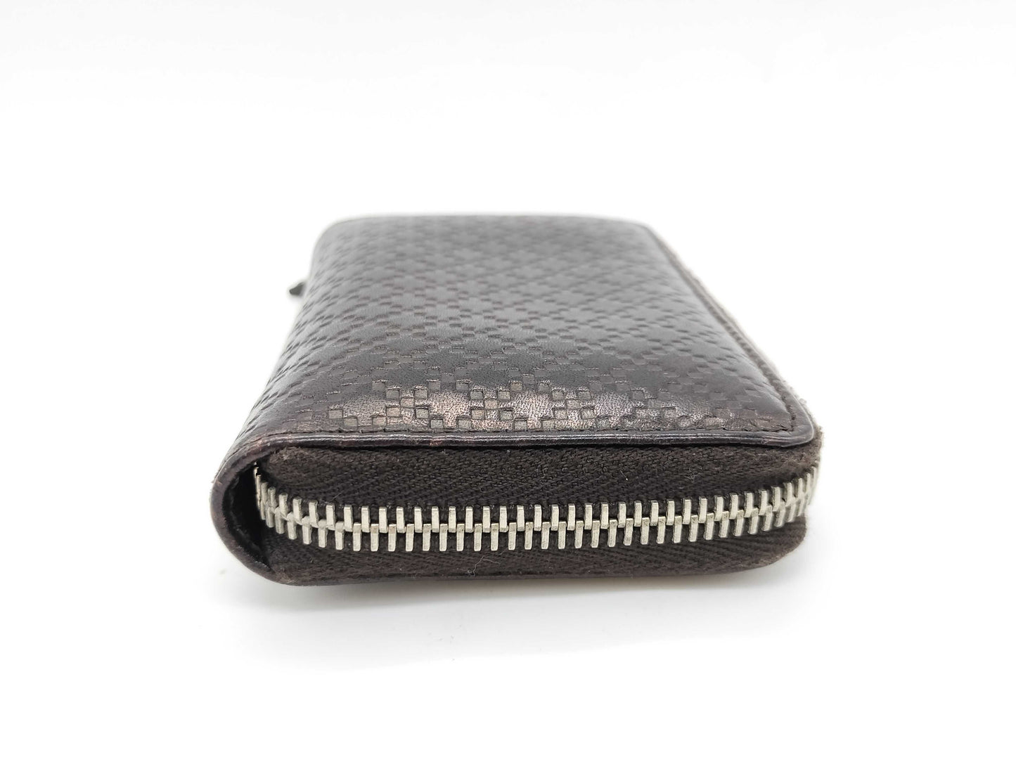 GUCCI GG Leather Zip-Around Coin Case 250465/203887 Brown