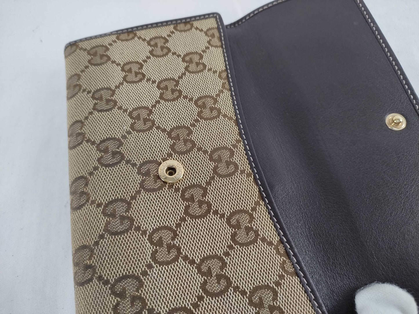 GUCCI Lovely Heart Double-Hook GG Canvas Long Wallet 245723/3661 Wallet