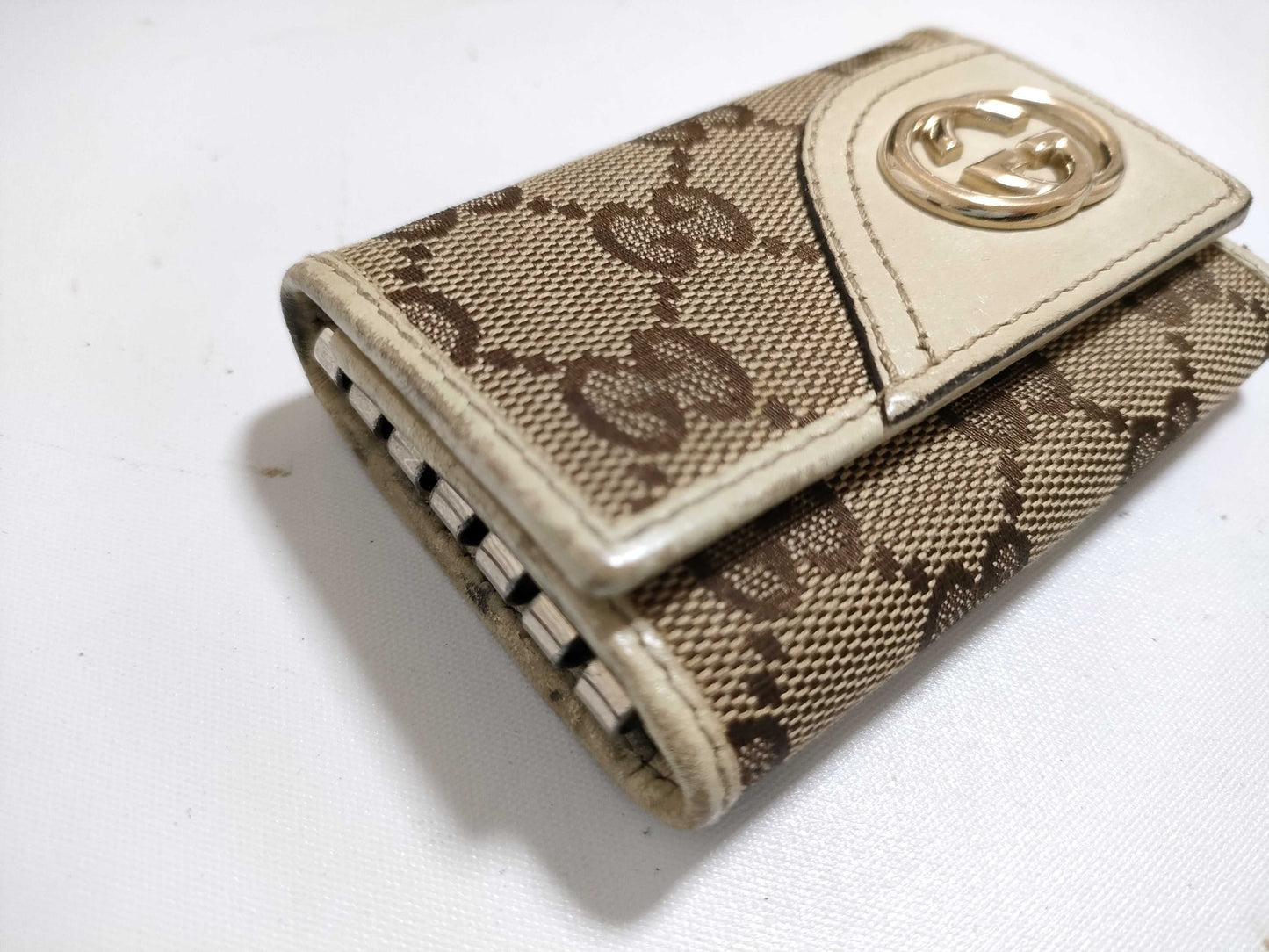 GUCCI GG Canvas 6-Key Case 181599/0416 Brown Key Case/Key Holder