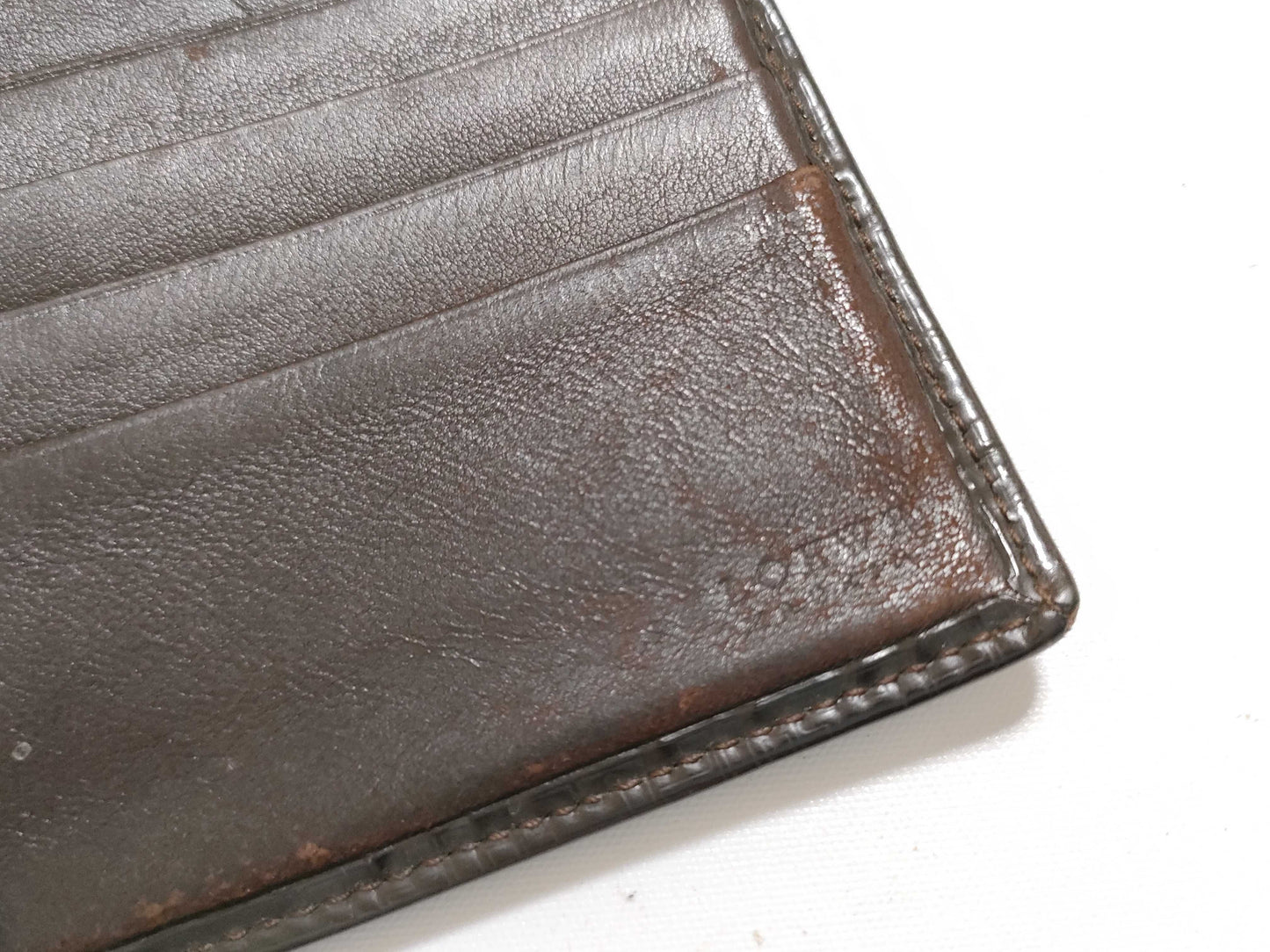 LOEWE Leather Bi-fold Wallet Brown