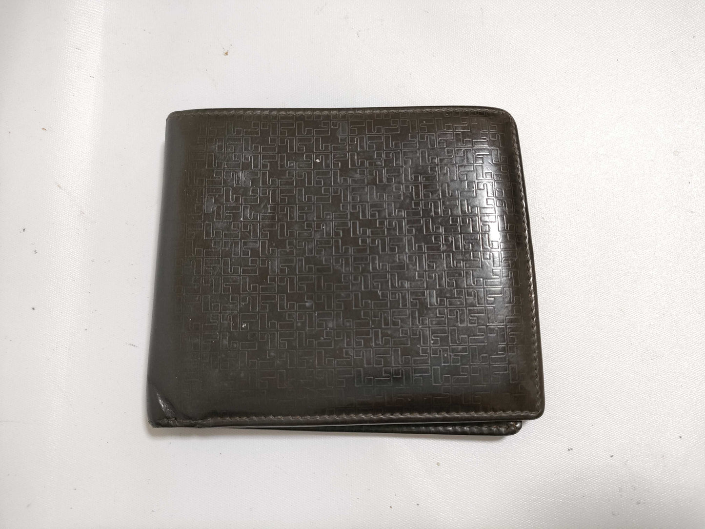 LOEWE Leather Bi-fold Wallet Brown