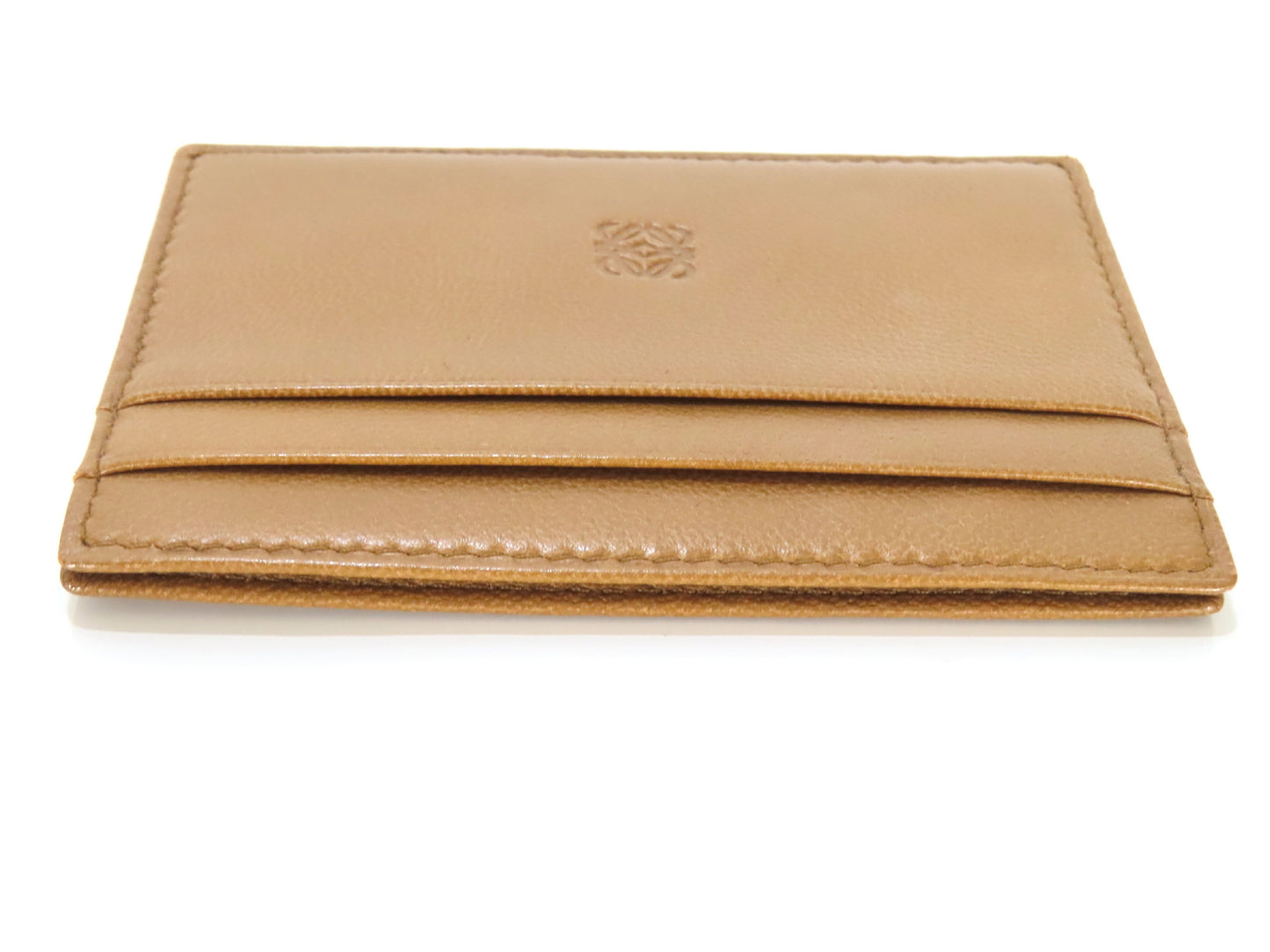 LOEWE Anagram Leather Card Case, Brown