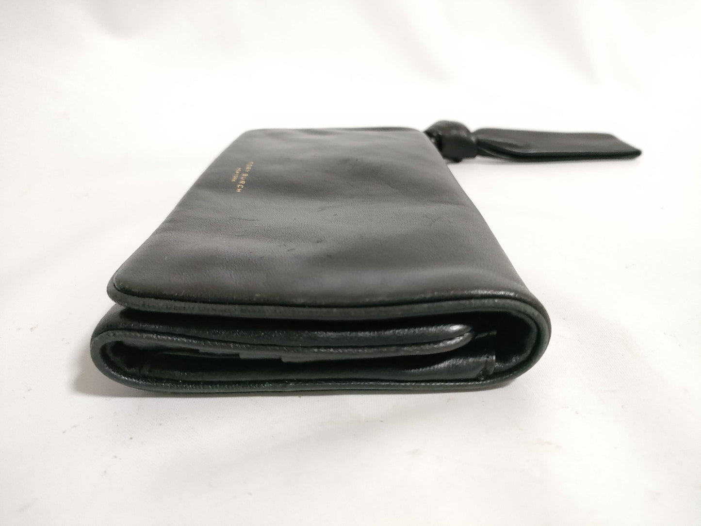 Tory Burch Leather Long Wallet Black