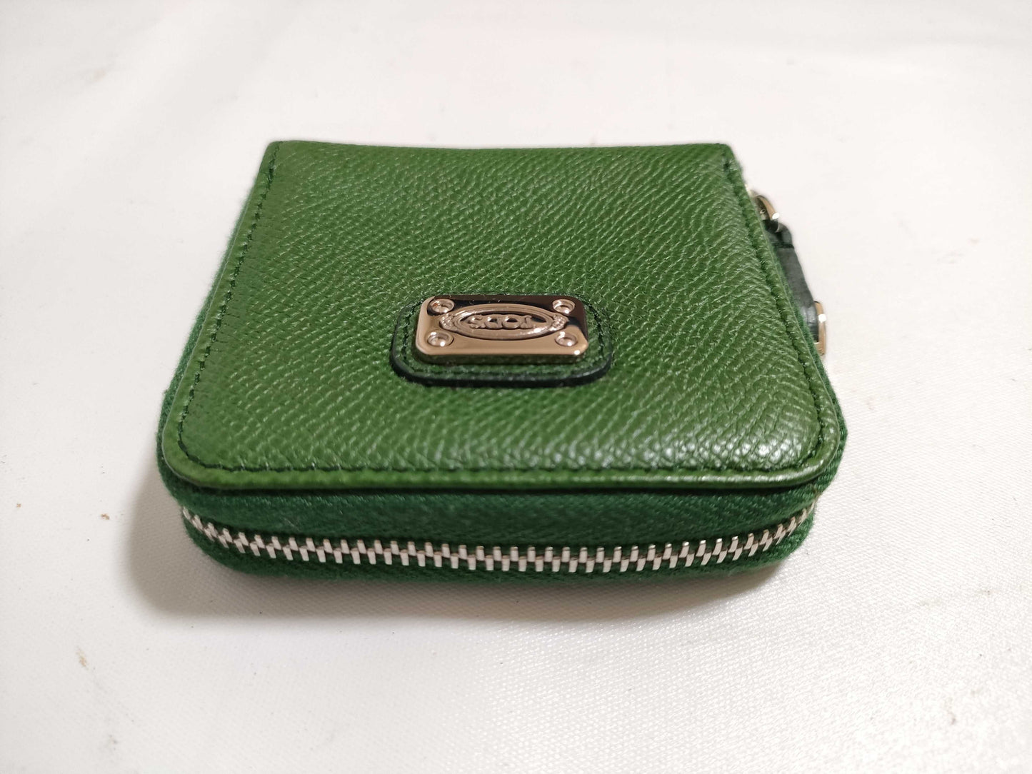 TODS Leather Coin Case Green Coin Case