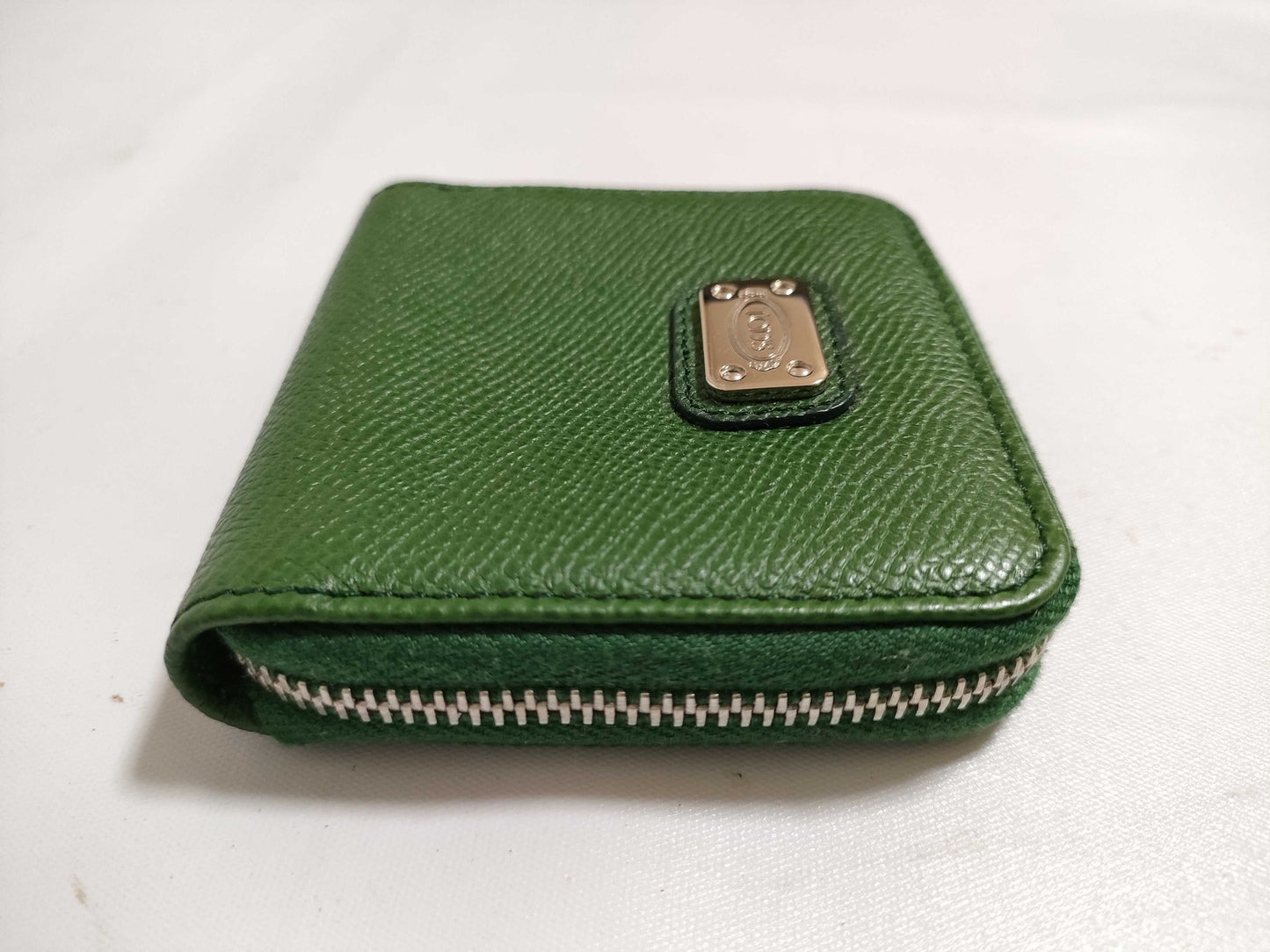 TODS Leather Coin Case Green Coin Case