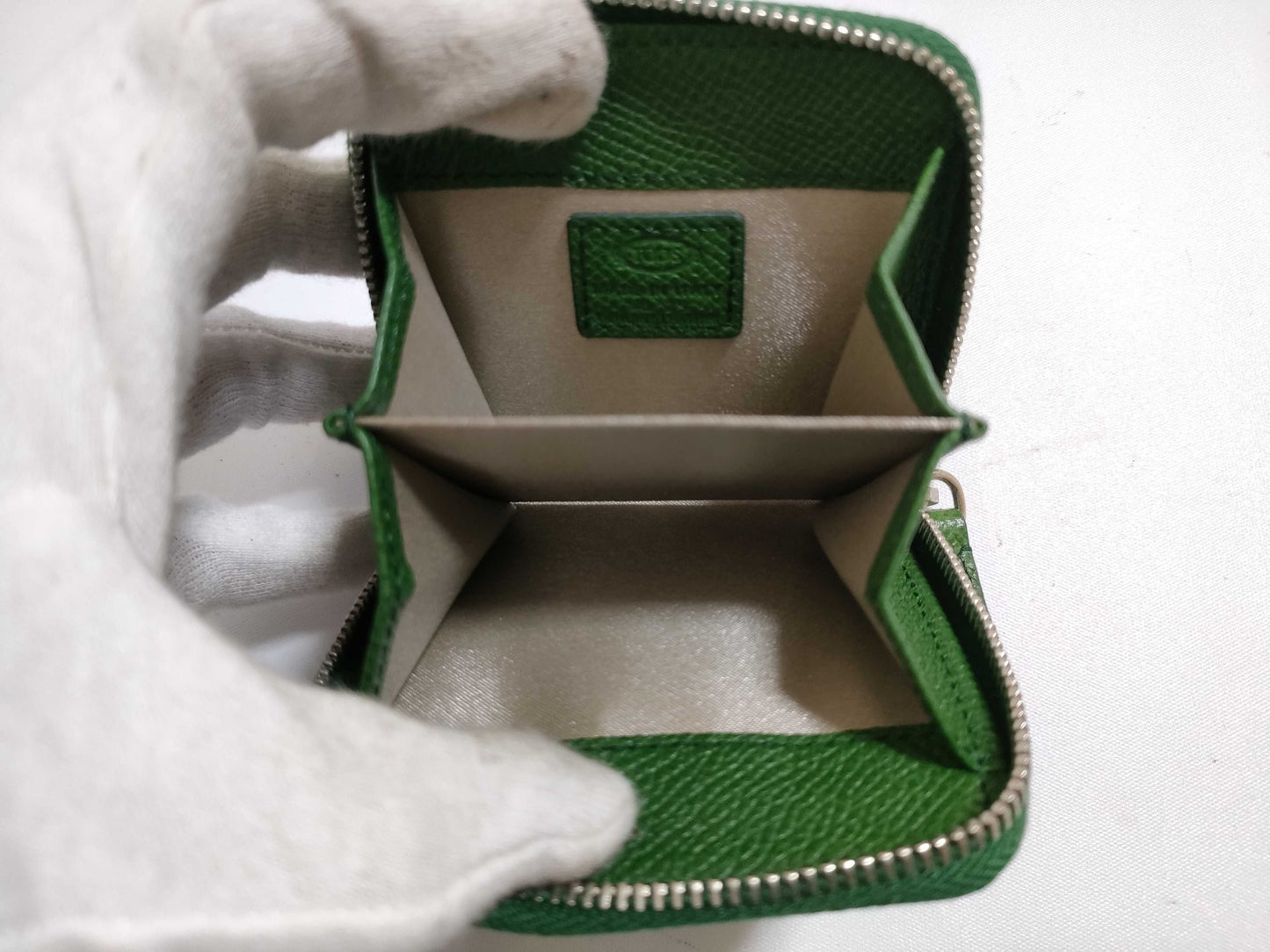 TODS Leather Coin Case Green Coin Case