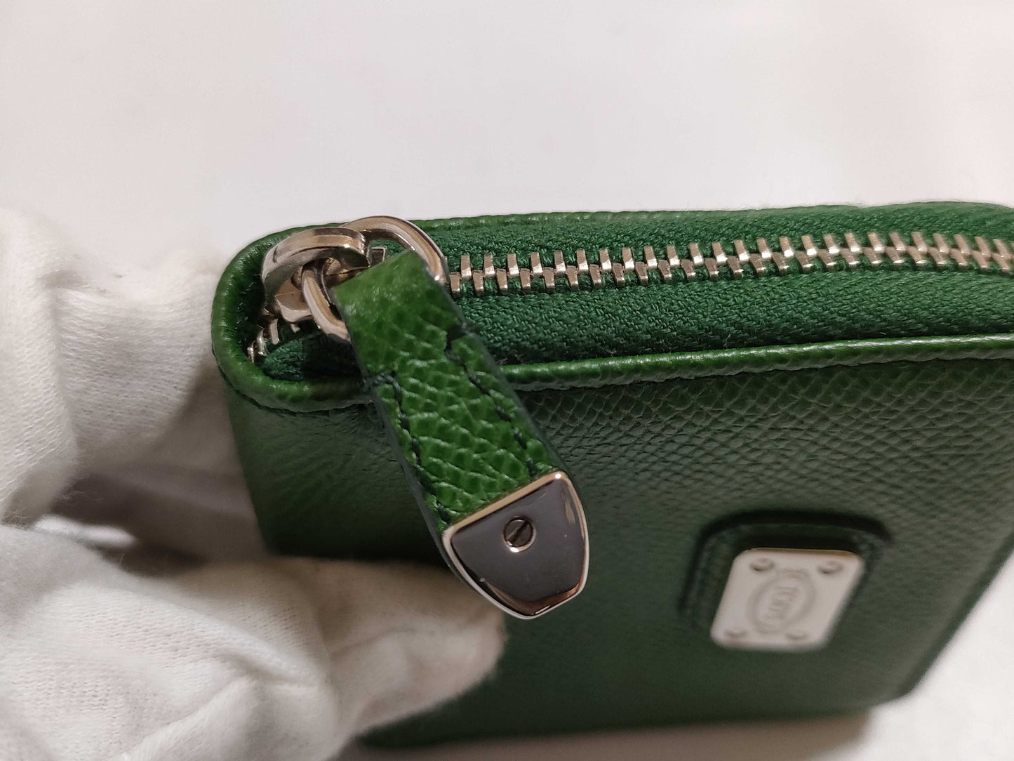 TODS Leather Coin Case Green Coin Case