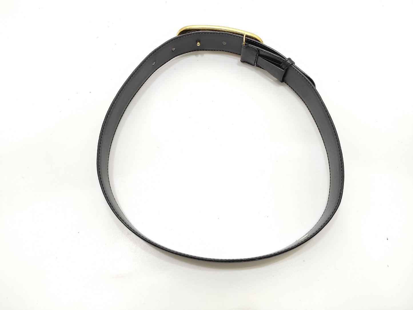 GUCCI Old Gucci Horsebit Leather Belt Black Belt