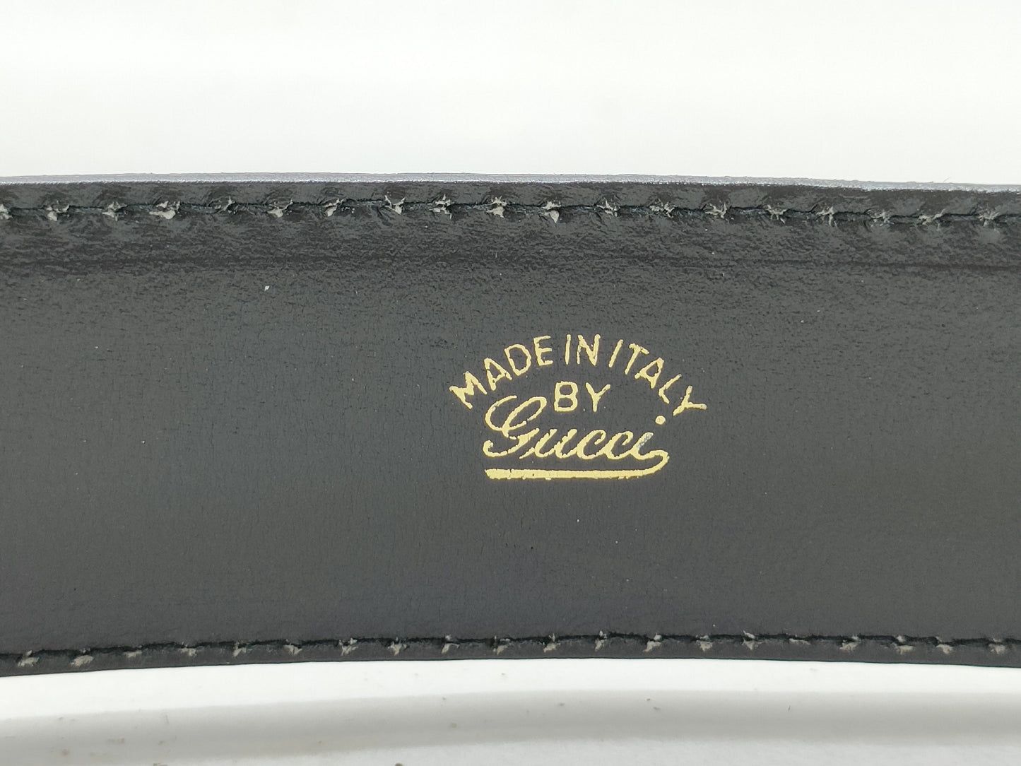 GUCCI Old Gucci Horsebit Leather Belt Black Belt
