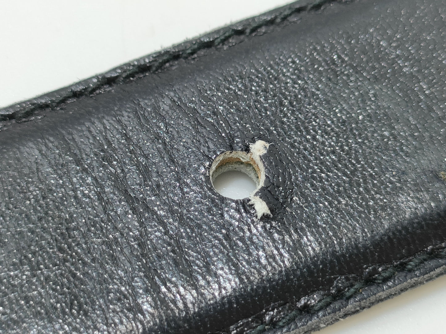 GUCCI Old Gucci Horsebit Leather Belt Black Belt